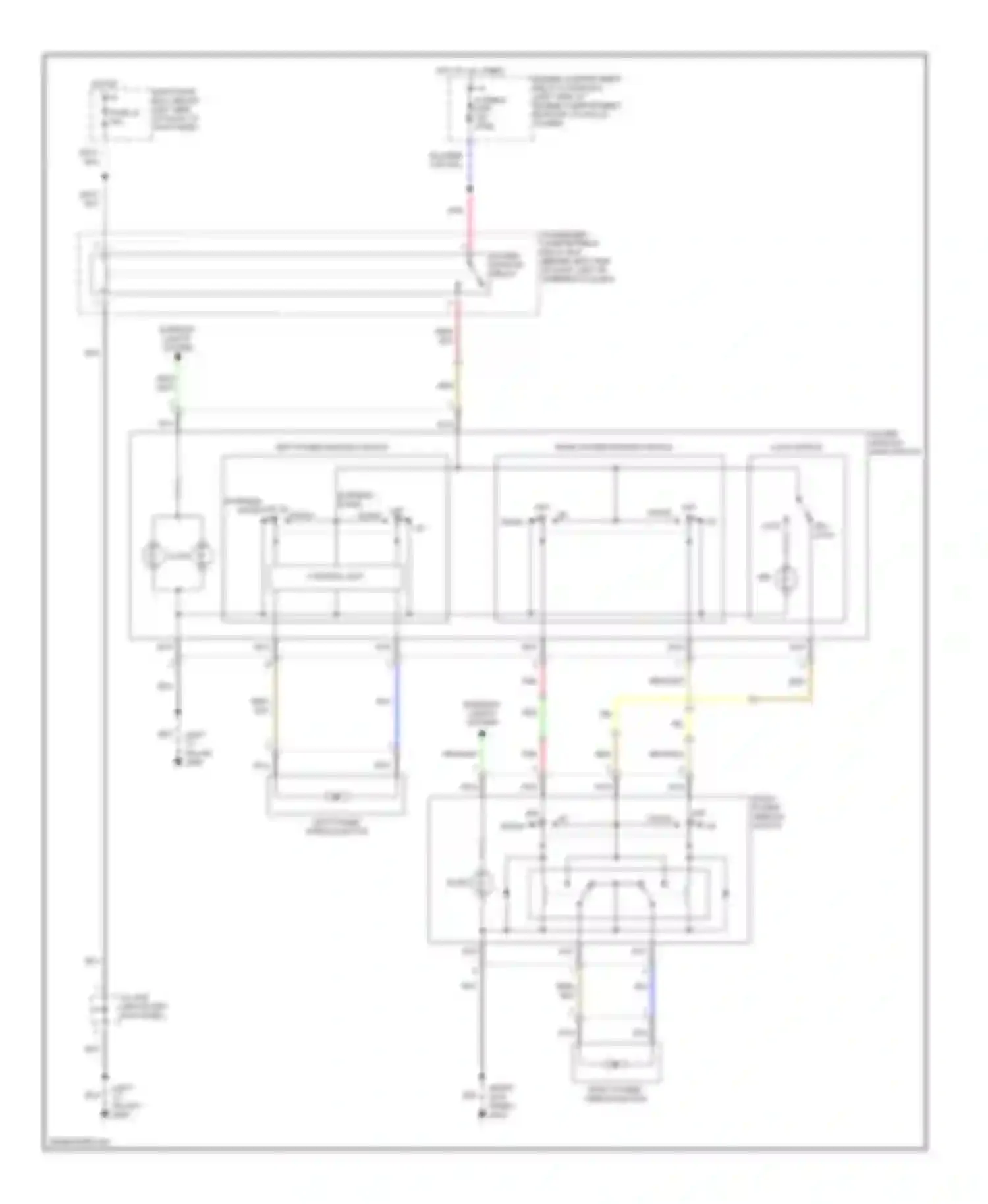 Tiburon Hyundai I facelift (1999-2002): Power window circuit
