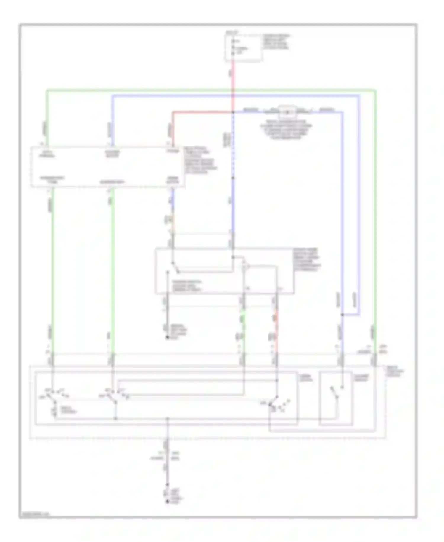 Tiburon Hyundai I facelift (1999-2002): Front wiper/washer circuit