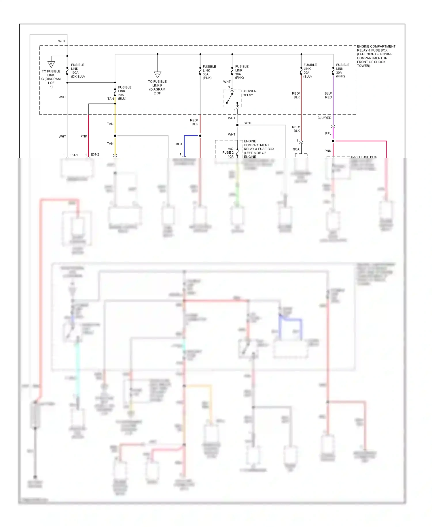Wiring diagram a/c switch for Hyundai Tiburon I facelift (1999-2002) (4 of 5)