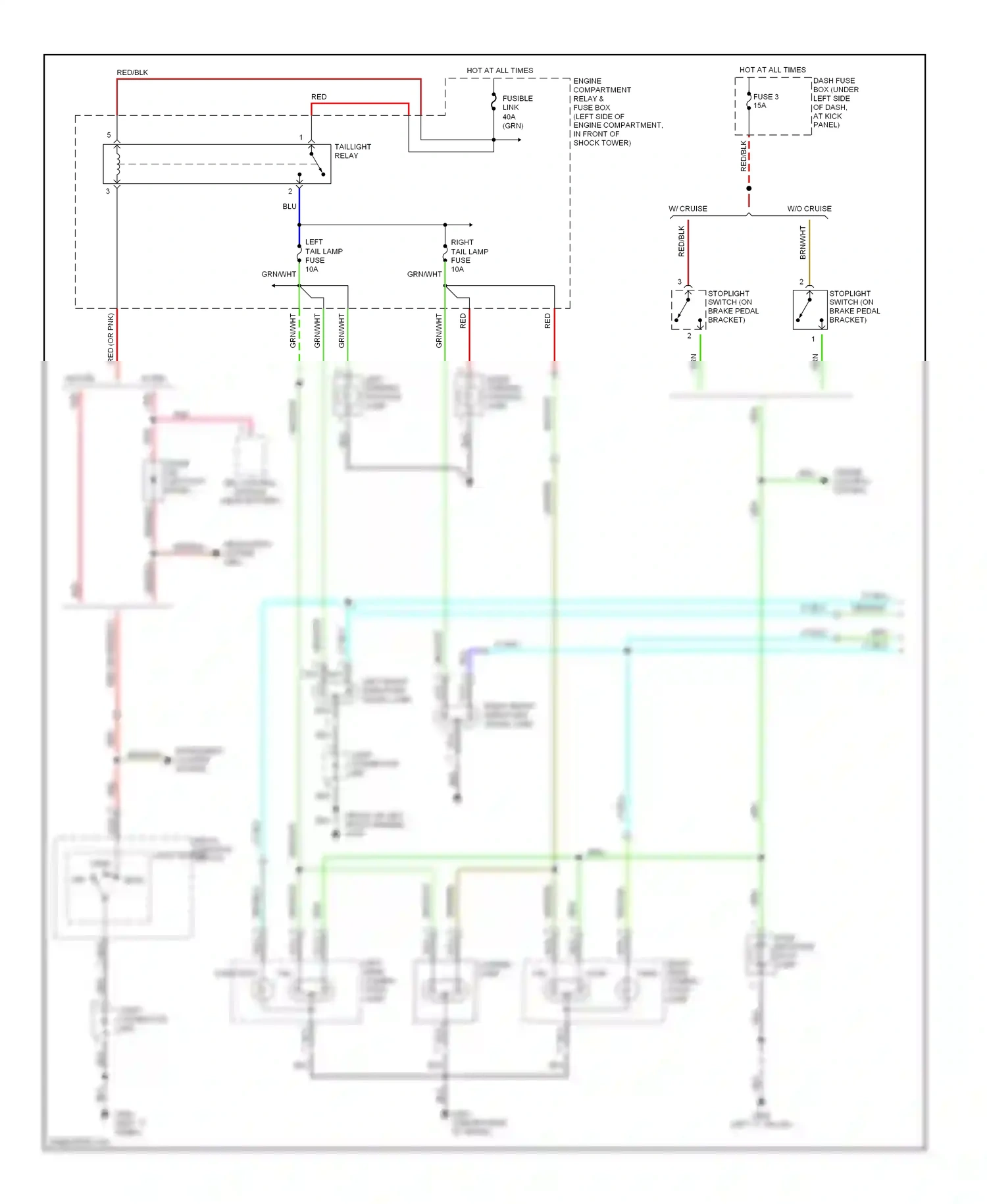 Wiring diagram left "c" pillar) for Hyundai Tiburon I facelift (1999-2002) (5 of 20)