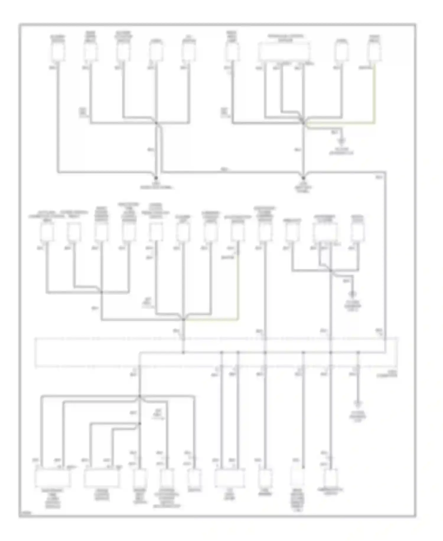 Tiburon Hyundai I (1996-1999): Ground distribution circuit (1 of 3)