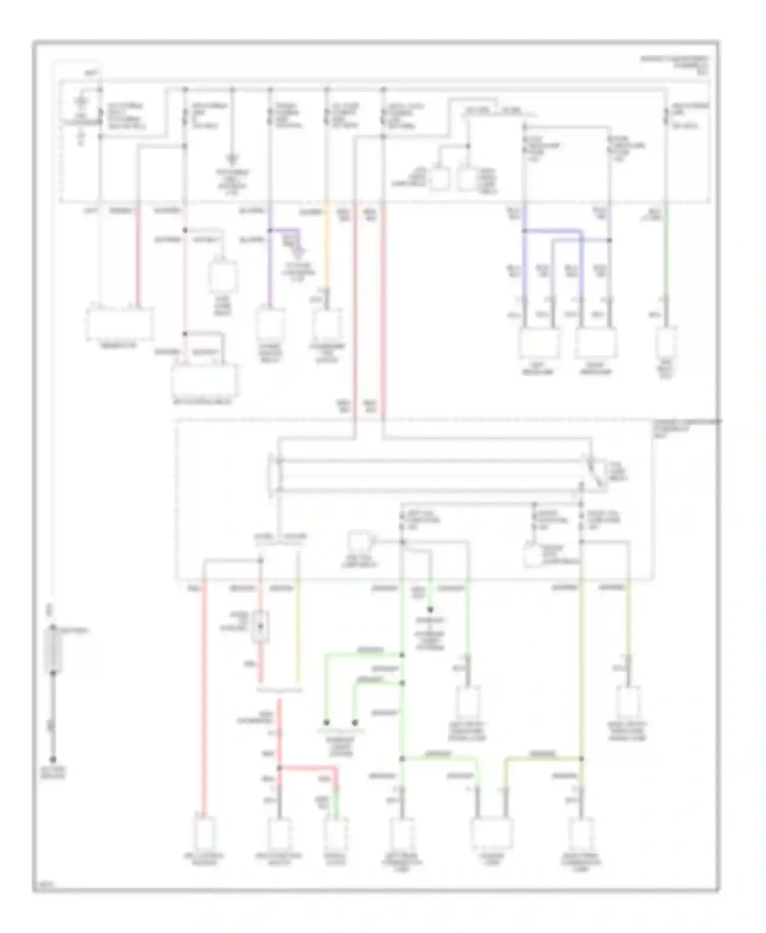 Tiburon Hyundai I (1996-1999): Power distribution circuit (1 of 4)