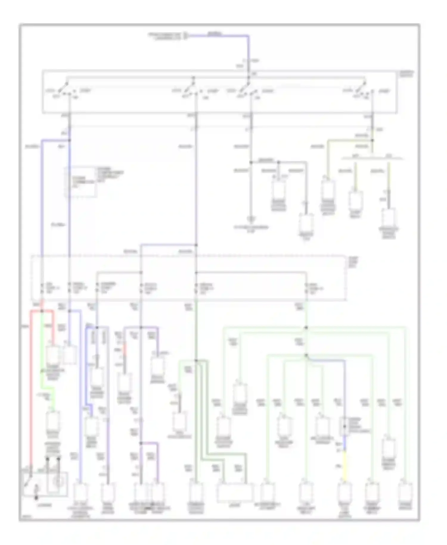 Tiburon Hyundai I (1996-1999): Power distribution circuit (3 of 4)