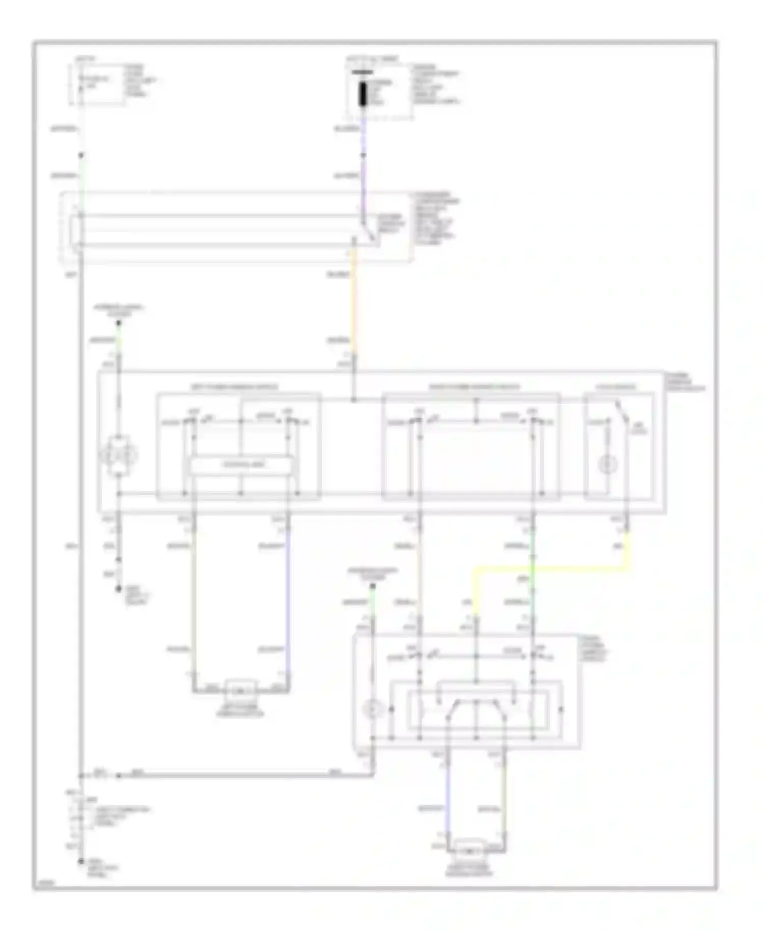 Tiburon Hyundai I (1996-1999): Power window circuit