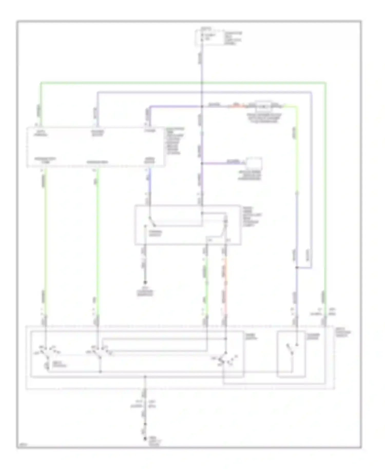 Tiburon Hyundai I (1996-1999): Front wiper/washer circuit