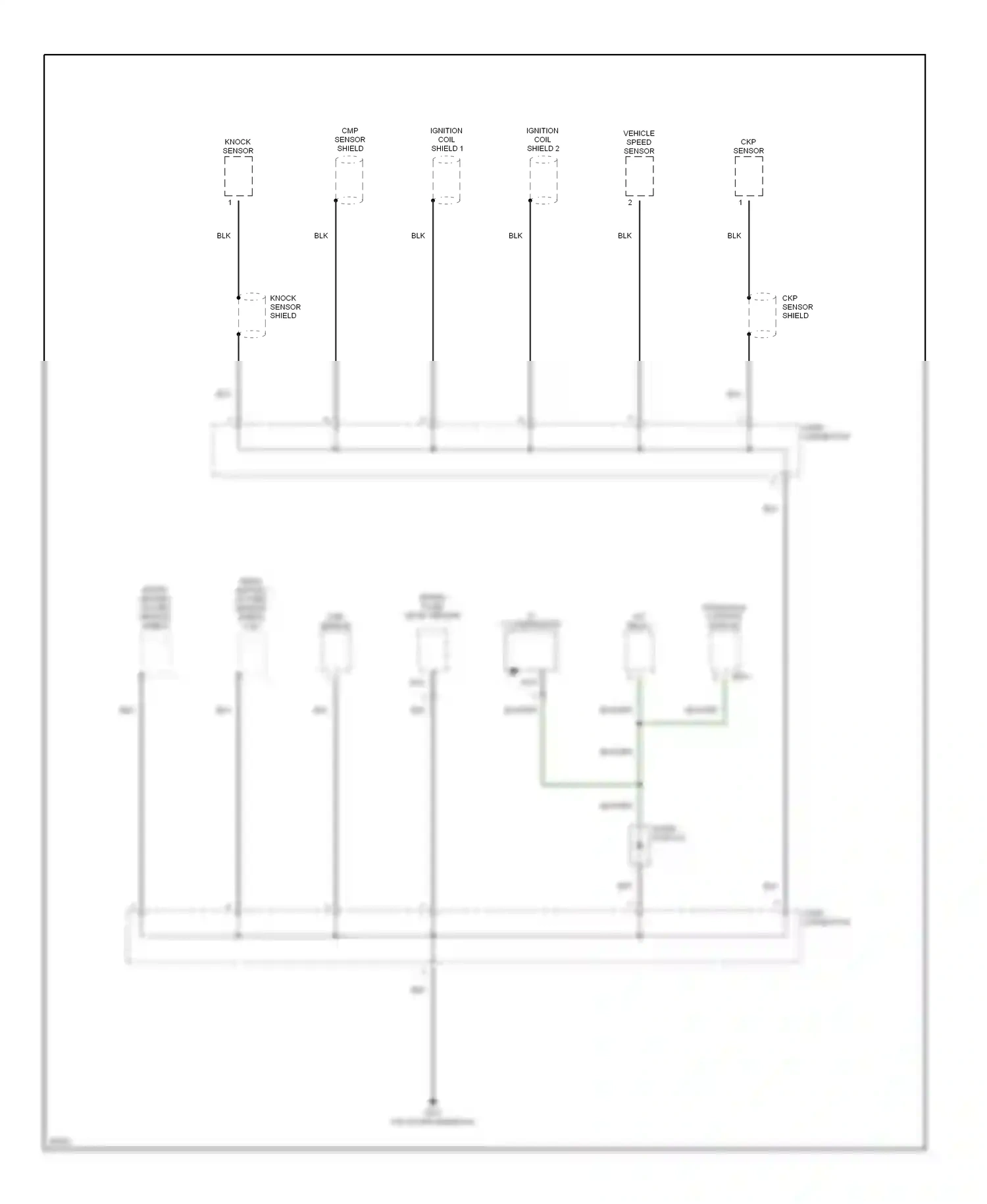 Wiring diagram ckp sensor shield for Hyundai Tiburon I (1996-1999) (1 of 1)