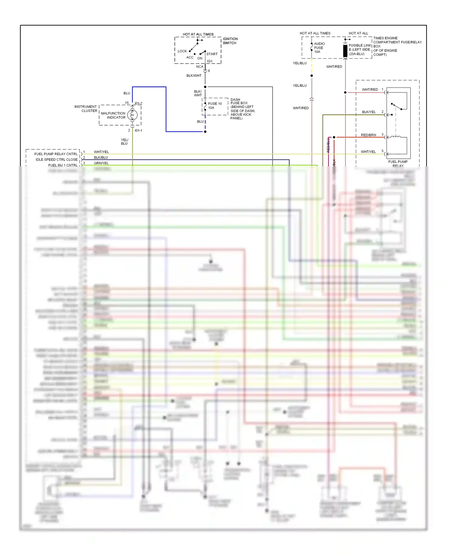 Wiring diagram tp sensor output for Hyundai Tiburon I (1996-1999) (1 of 2)