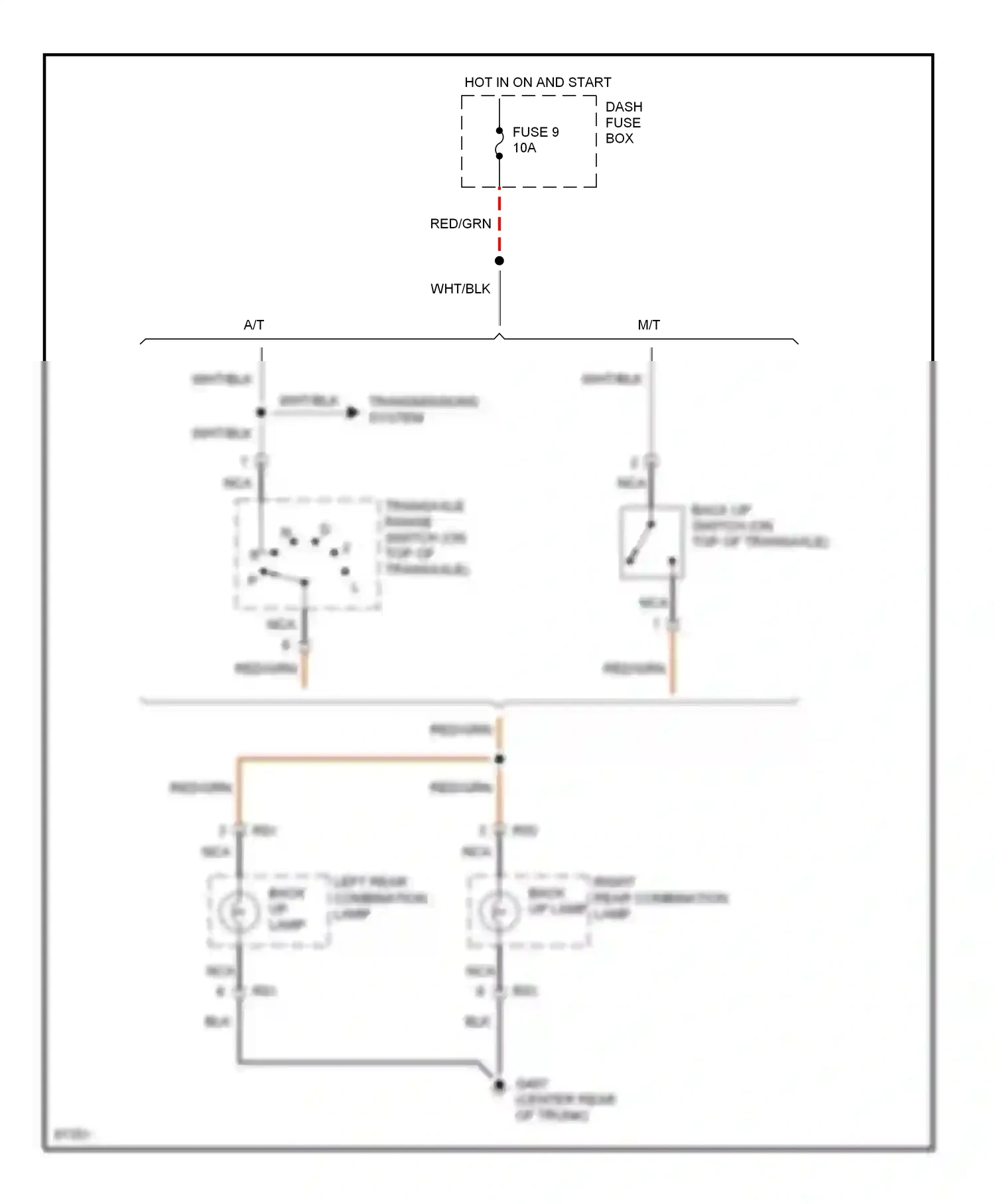 Wiring diagram transmissions system for Hyundai Tiburon I (1996-1999) (1 of 2)