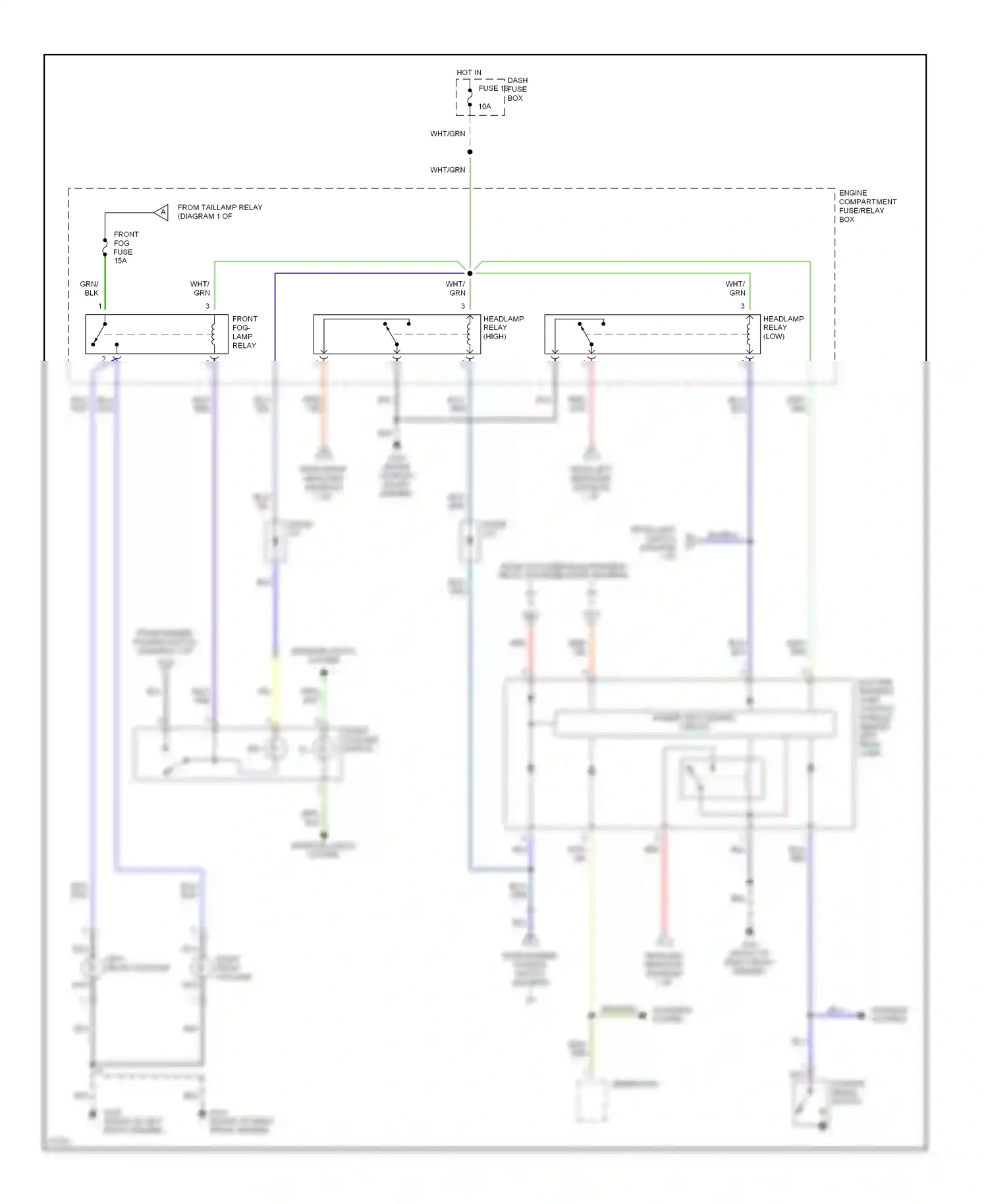 Wiring diagram warning systems for Hyundai Tiburon I (1996-1999) (1 of 2)