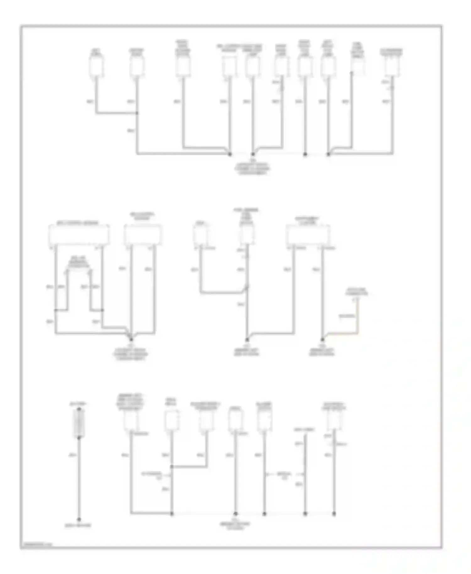 Tiburon Hyundai II facelift (2007-2009): Ground distribution circuit (3 of 3)