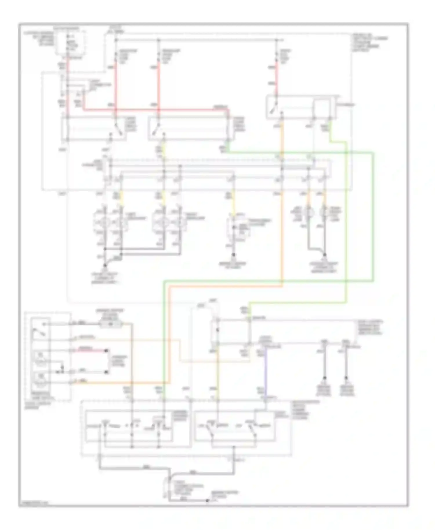 Tiburon Hyundai II facelift (2007-2009): Headlights circuit, without drl
