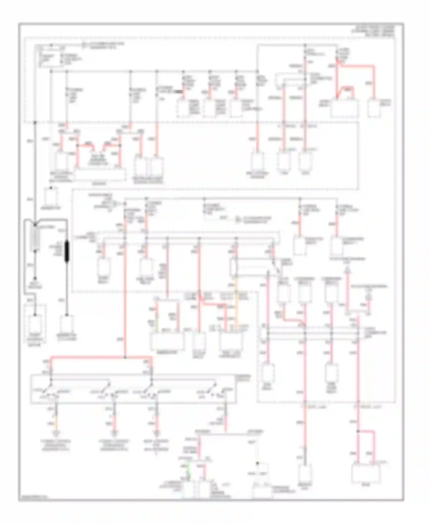 Tiburon Hyundai II facelift (2007-2009): Power distribution circuit (1 of 8)