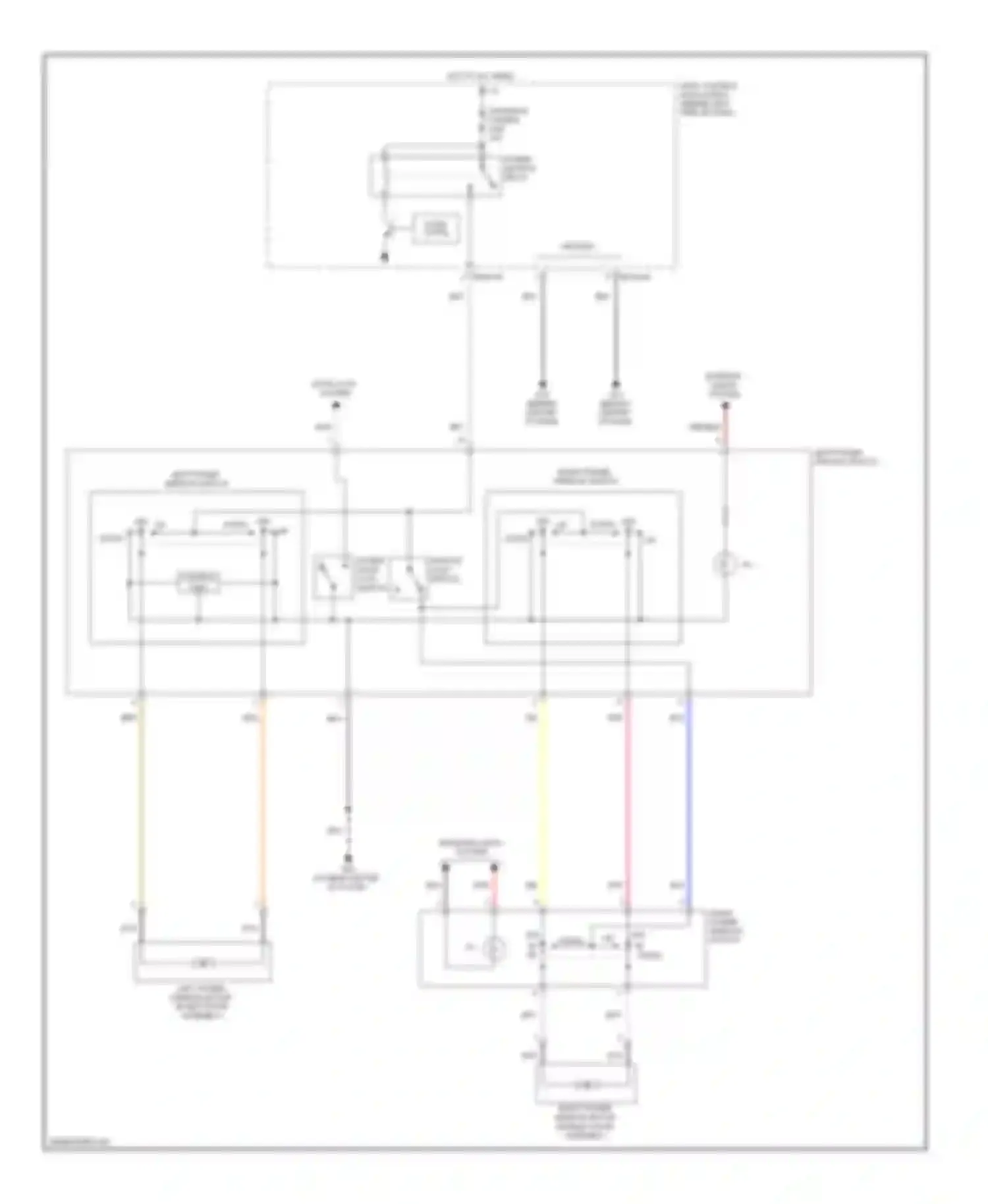 Tiburon Hyundai II facelift (2007-2009): Power windows circuit
