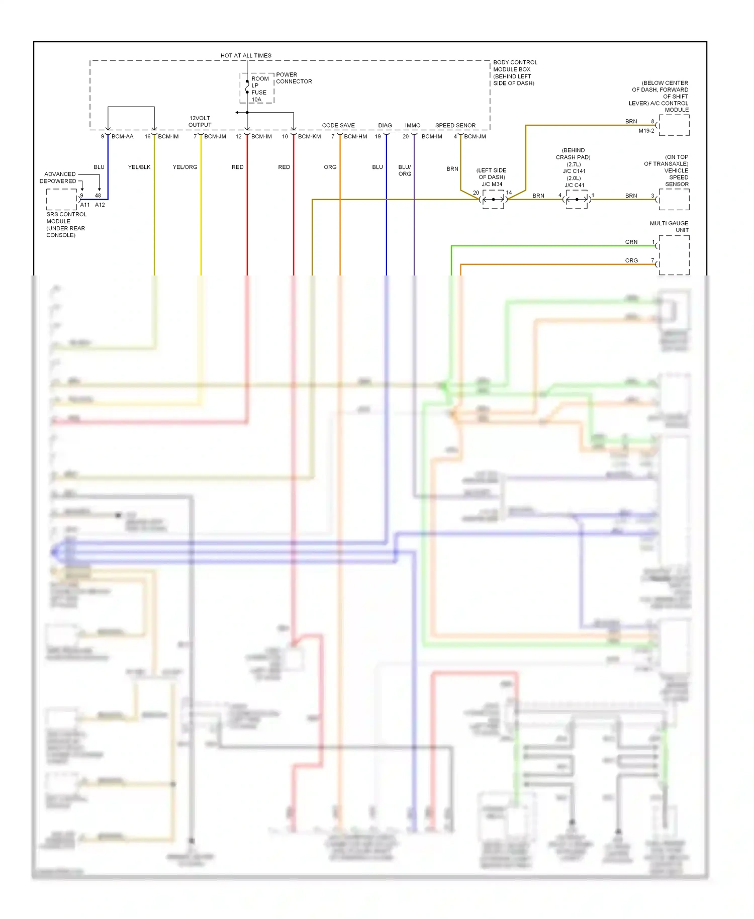 Wiring diagram 2.0l for Hyundai Tiburon II facelift (2007-2009) (4 of 10)