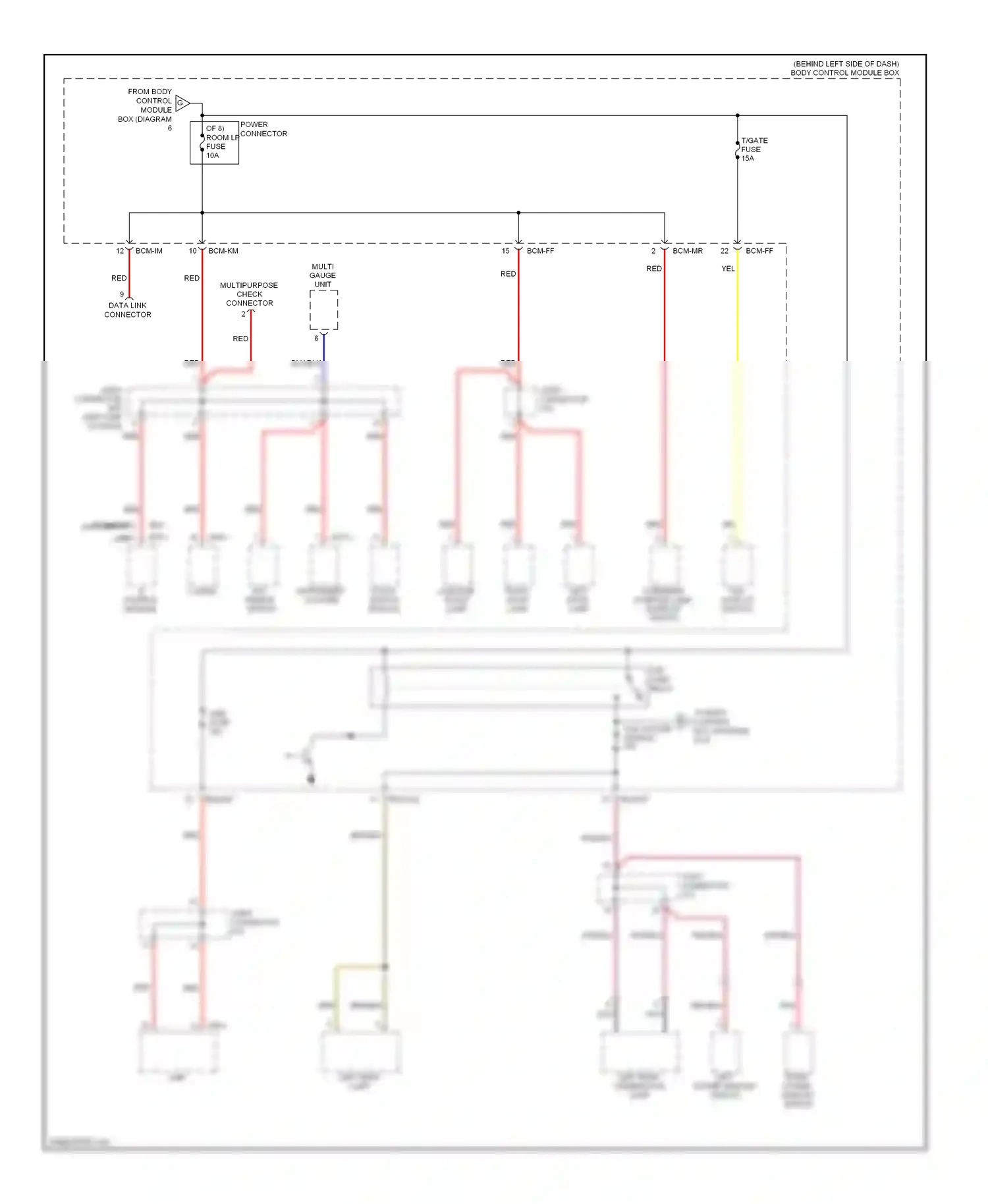 Wiring diagram a/c audio control module for Hyundai Tiburon II facelift (2007-2009) (1 of 1)