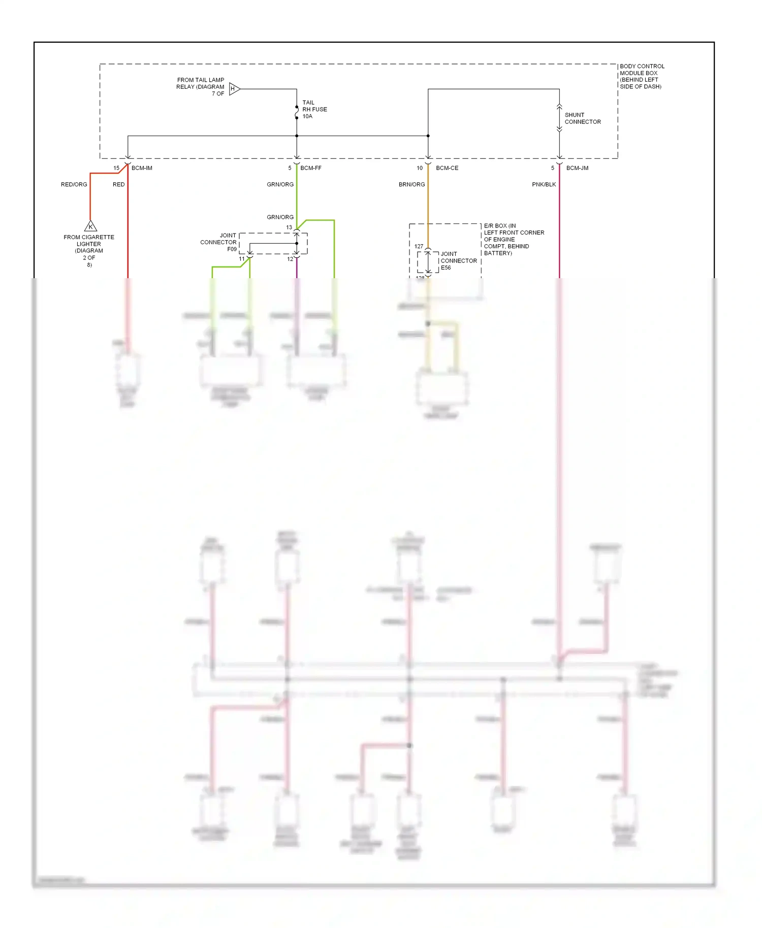 Wiring diagram bcm-ff for Hyundai Tiburon II facelift (2007-2009) (12 of 17)