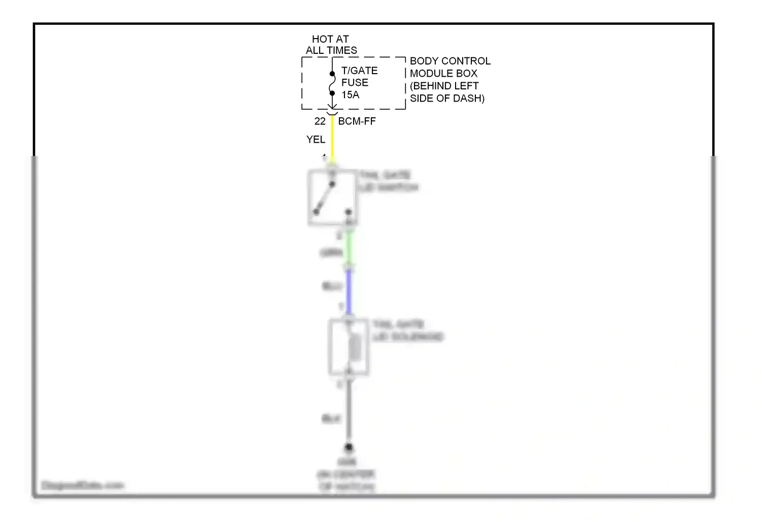 Wiring diagram bcm-ff for Hyundai Tiburon II facelift (2007-2009) (17 of 17)