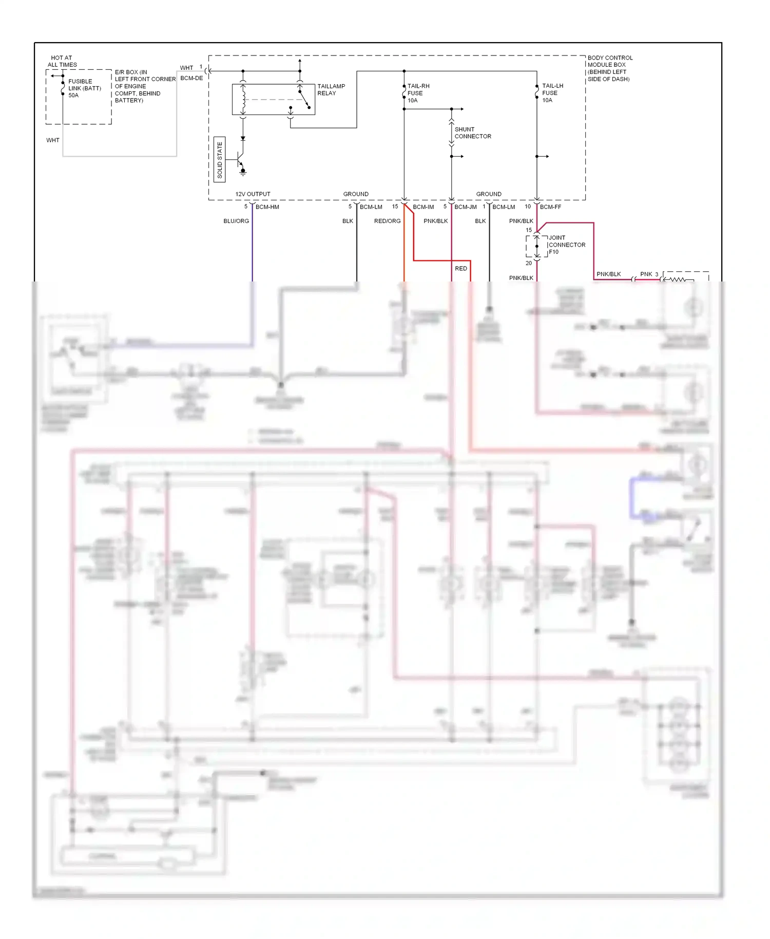 Wiring diagram bcm-ff for Hyundai Tiburon II facelift (2007-2009) (6 of 17)