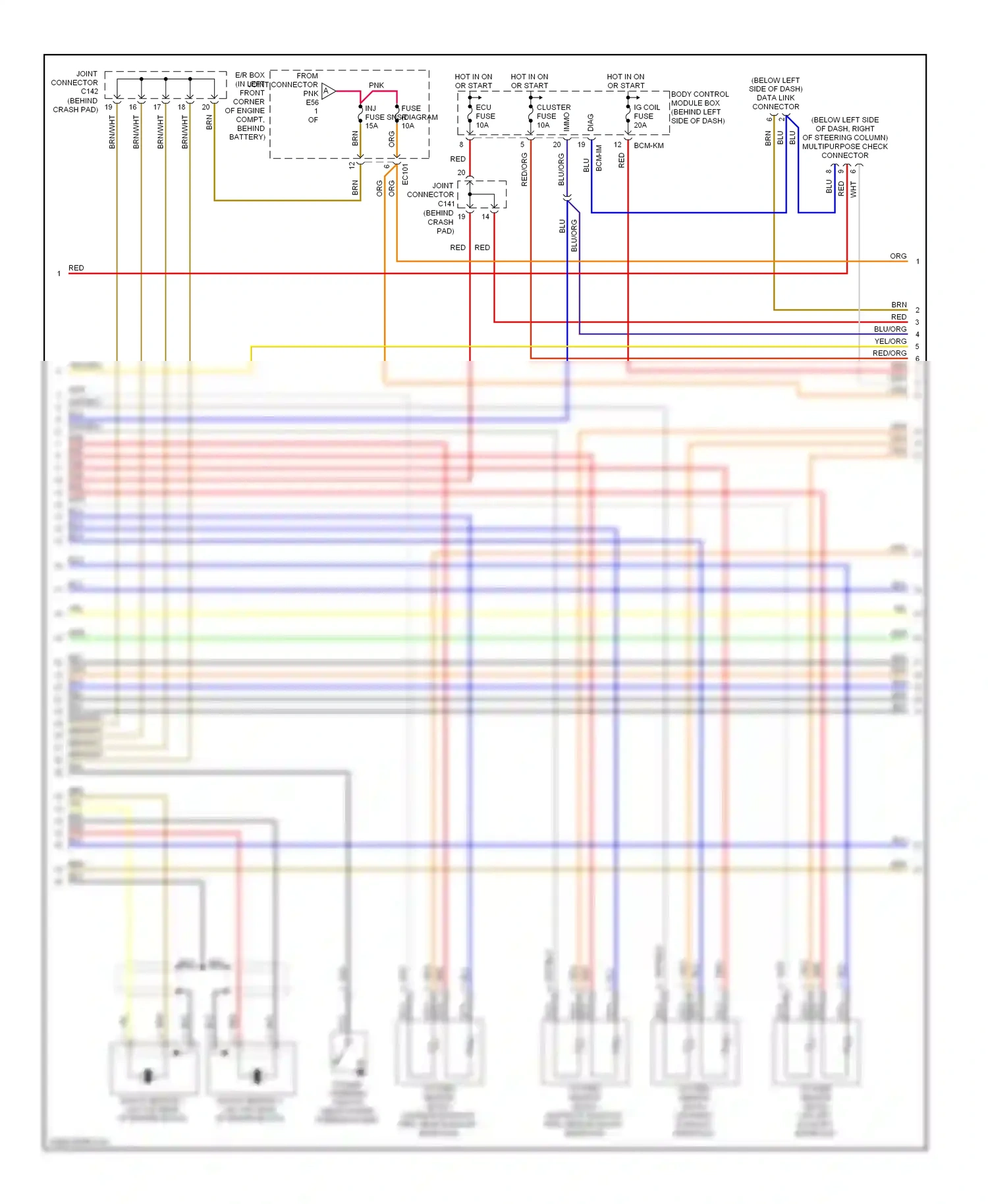 Wiring diagram blu for Hyundai Tiburon II facelift (2007-2009) (18 of 43)