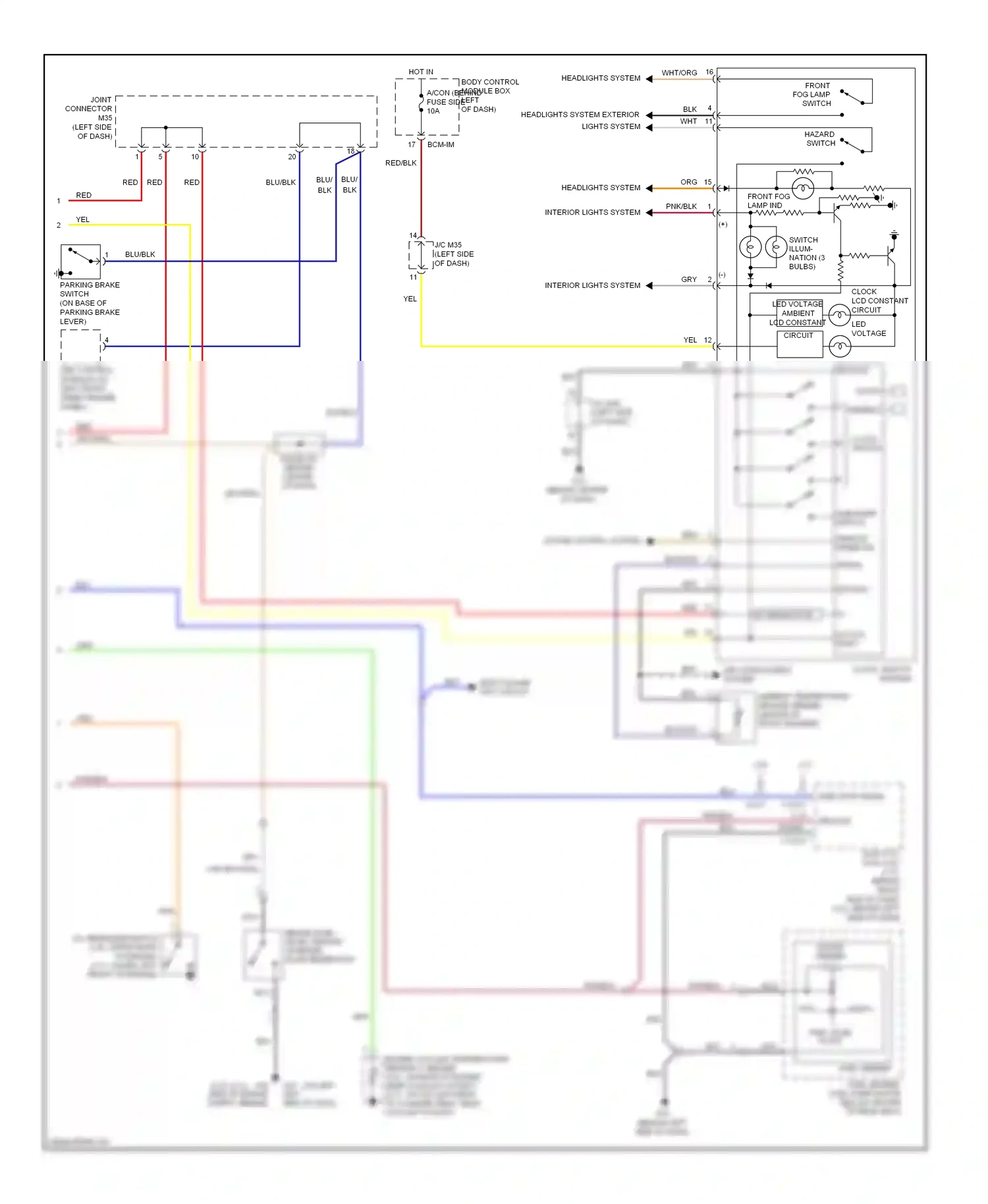 Wiring diagram body control module box for Hyundai Tiburon II facelift (2007-2009) (1 of 2)