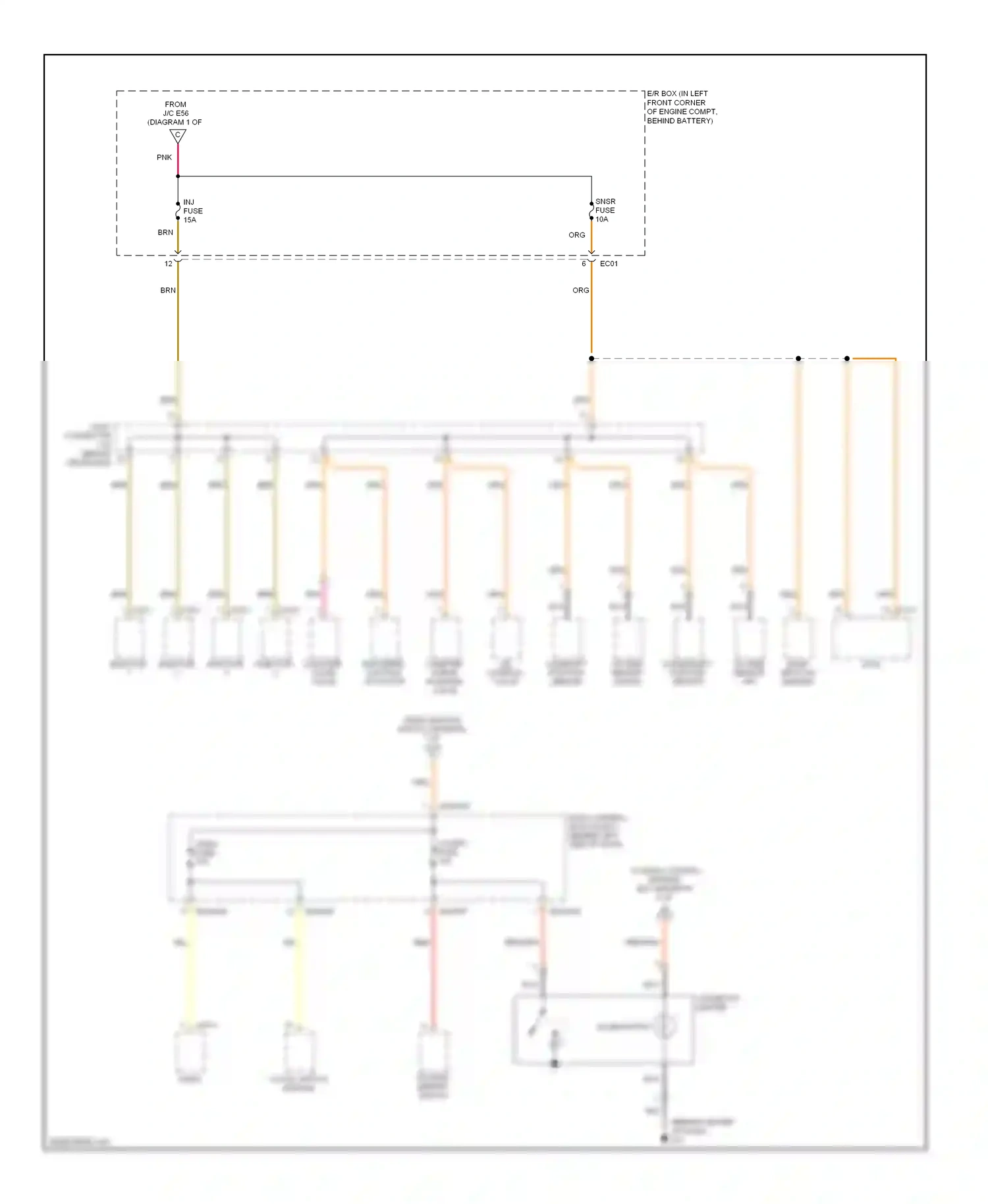 Wiring diagram clock, switch module for Hyundai Tiburon II facelift (2007-2009) (5 of 8)