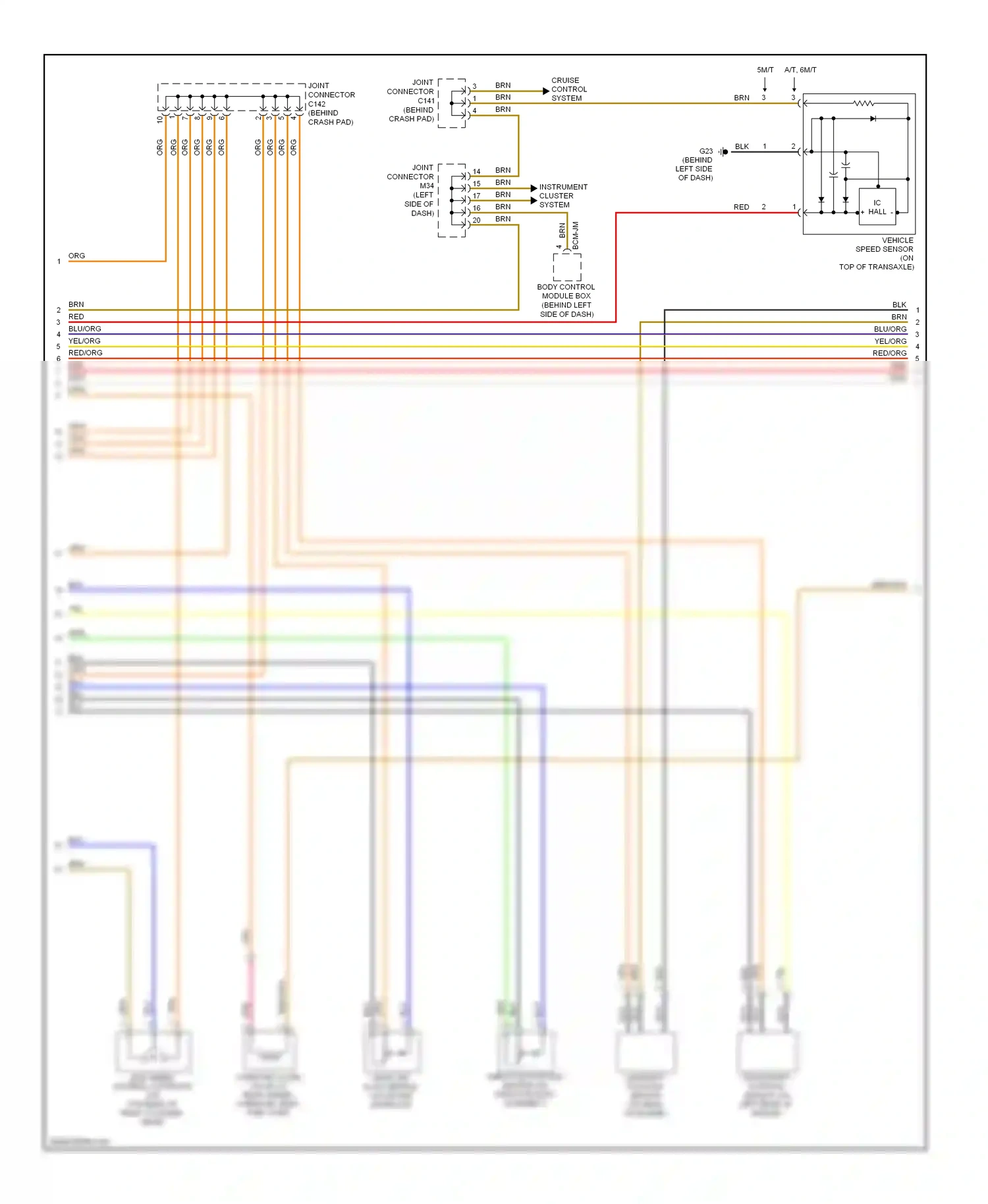 Wiring diagram cruise control system for Hyundai Tiburon II facelift (2007-2009) (7 of 7)