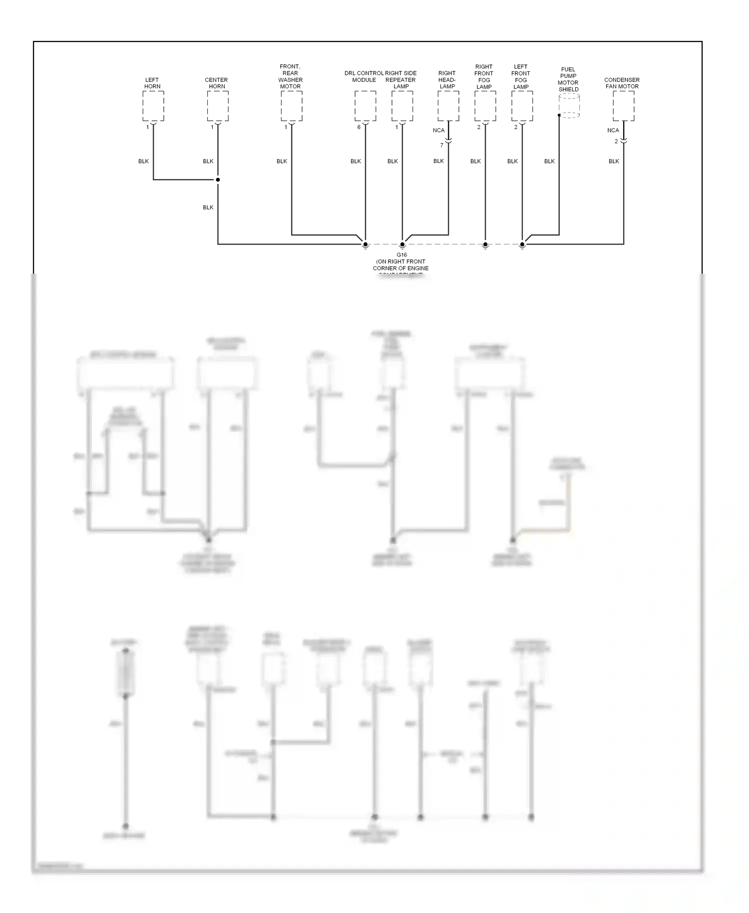 Wiring diagram drl control module for Hyundai Tiburon II facelift (2007-2009) (1 of 4)