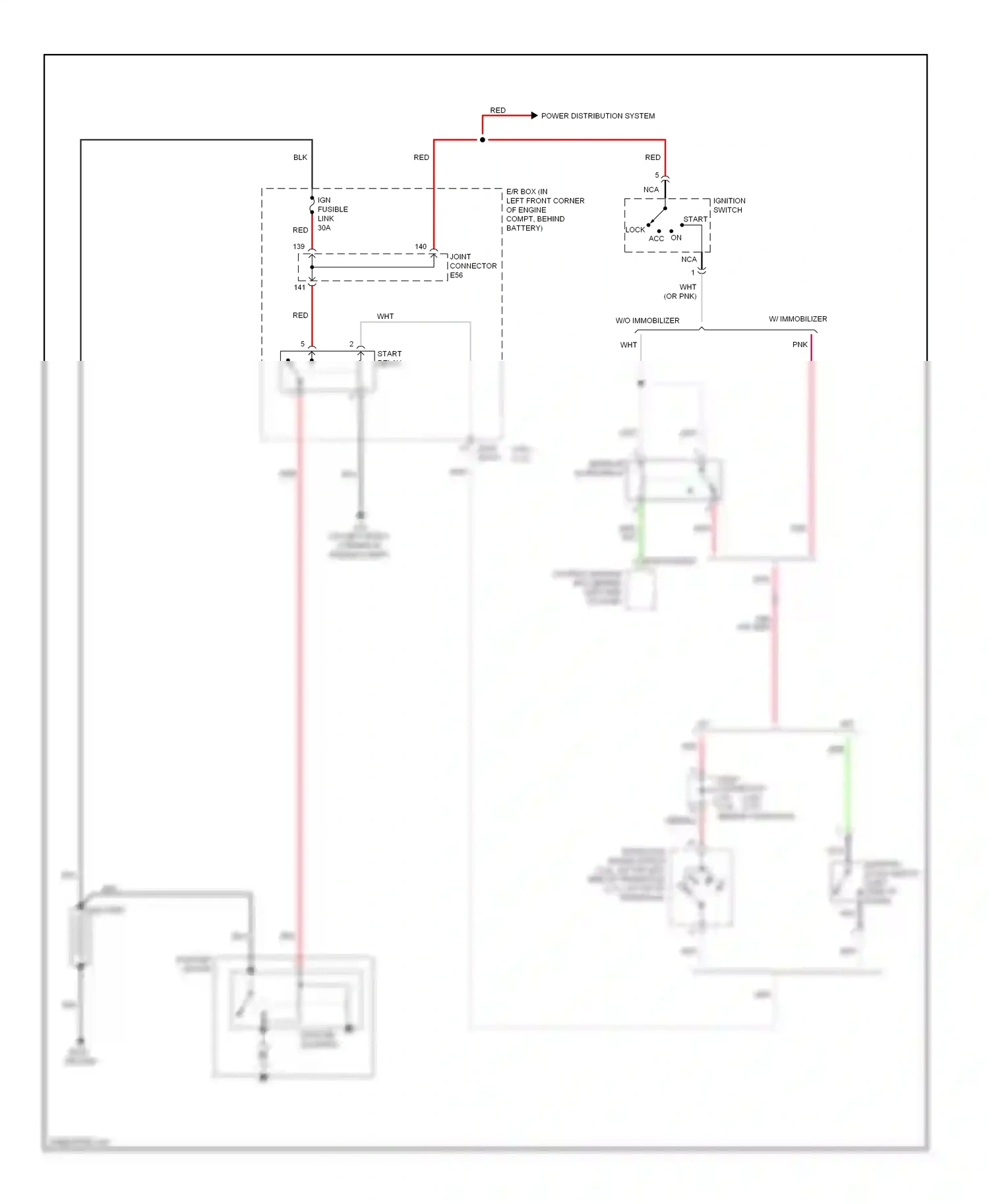 Wiring diagram ignition switch for Hyundai Tiburon II facelift (2007-2009) (4 of 4)