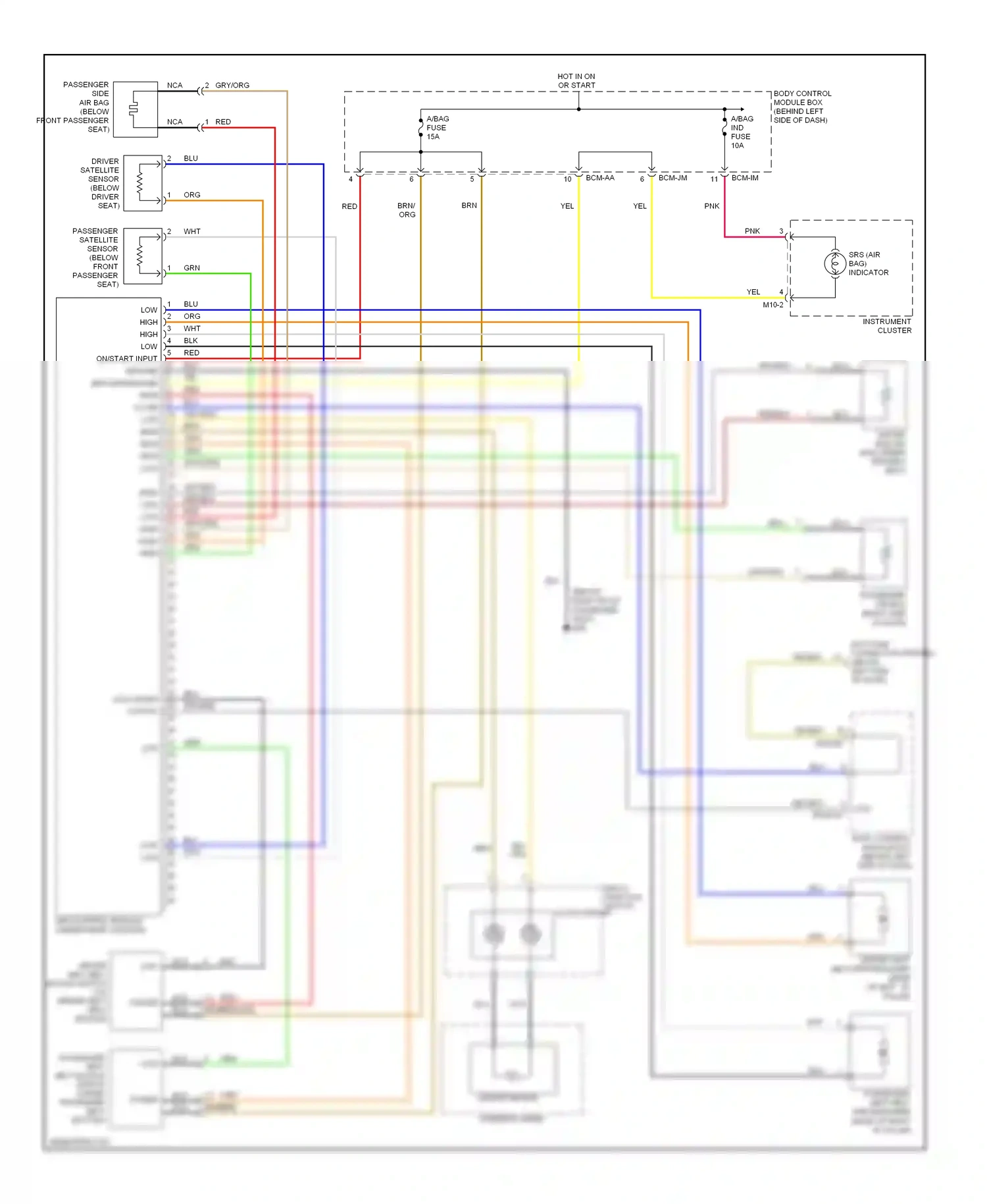 Wiring diagram multi- function switch clock spring for Hyundai Tiburon II facelift (2007-2009) (1 of 1)