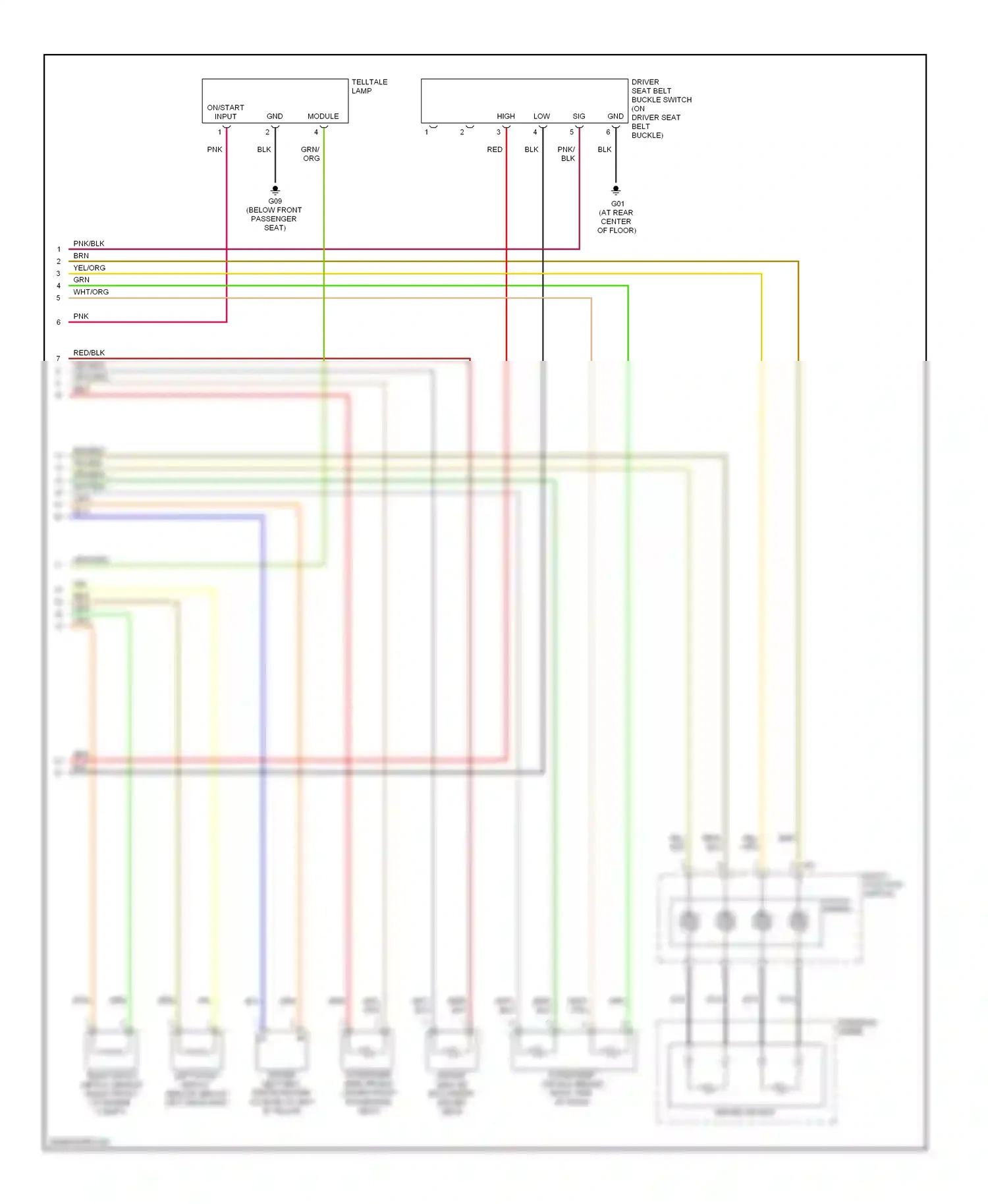 Wiring diagram multi- function switch for Hyundai Tiburon II facelift (2007-2009) (5 of 5)
