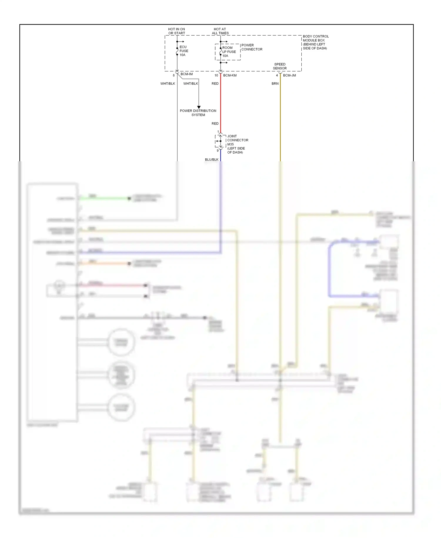 Wiring diagram power distribution system for Hyundai Tiburon II facelift (2007-2009) (3 of 4)