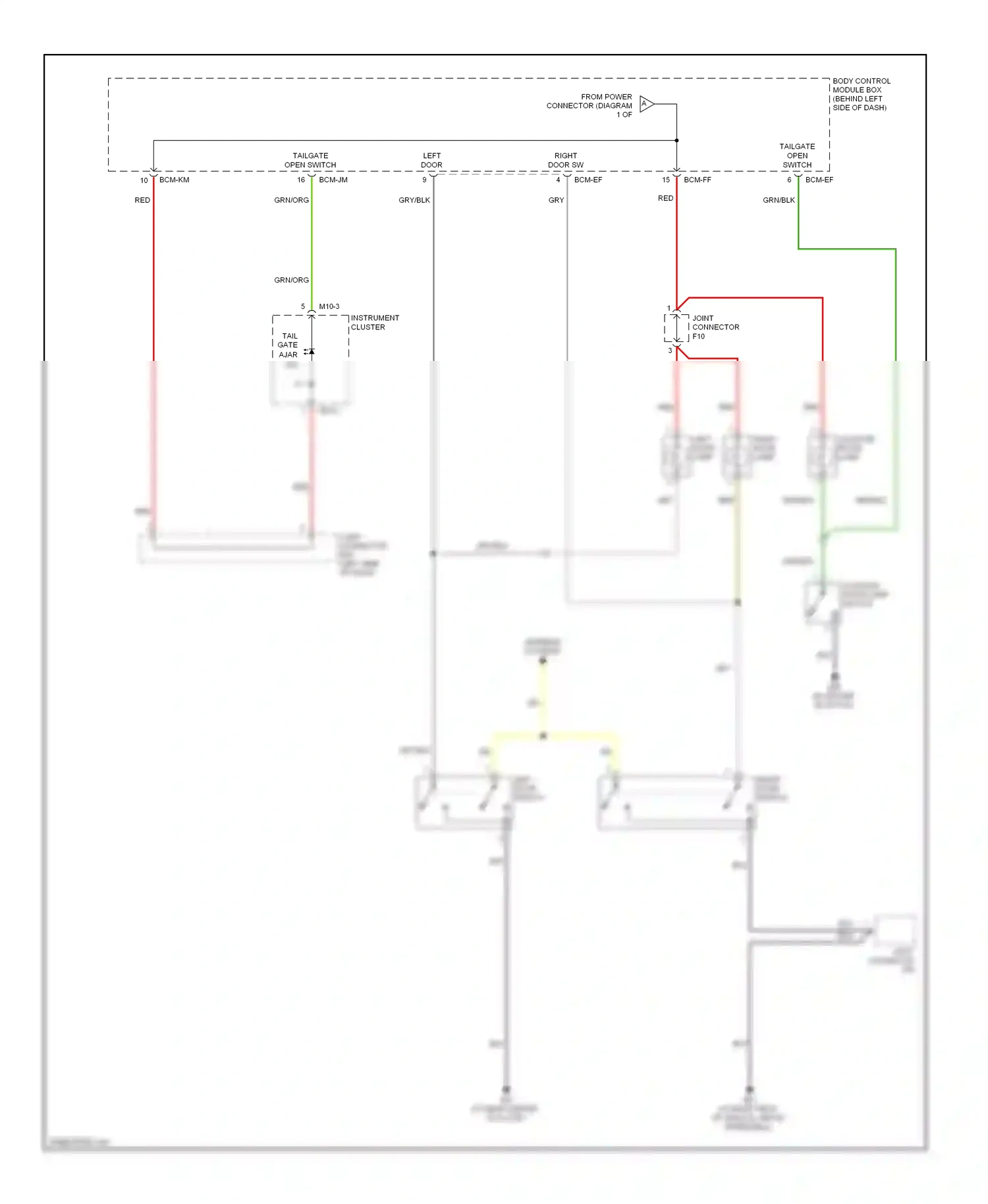 Wiring diagram warning systems for Hyundai Tiburon II facelift (2007-2009) (1 of 1)