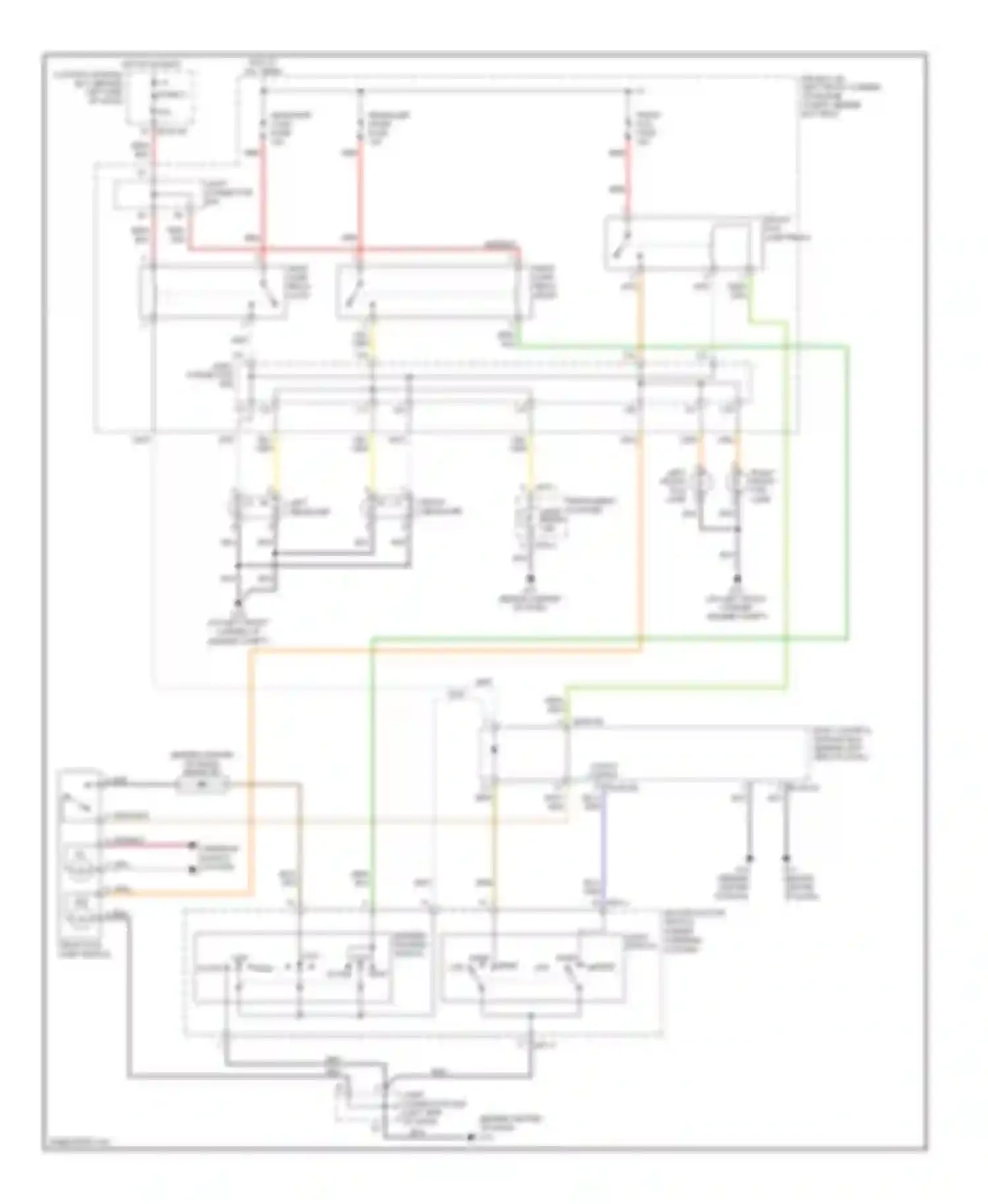 Tiburon Hyundai II (2002-2007): Headlights circuit, without drl