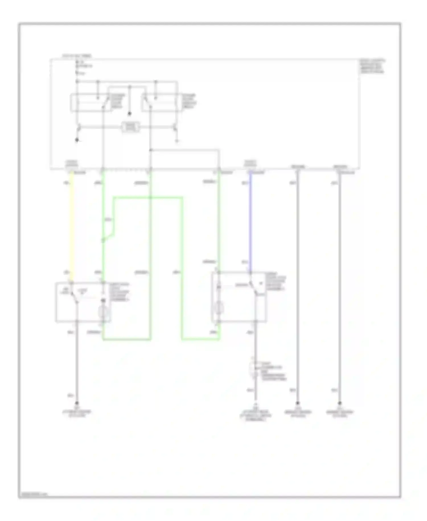 Tiburon Hyundai II (2002-2007): Power door locks circuit
