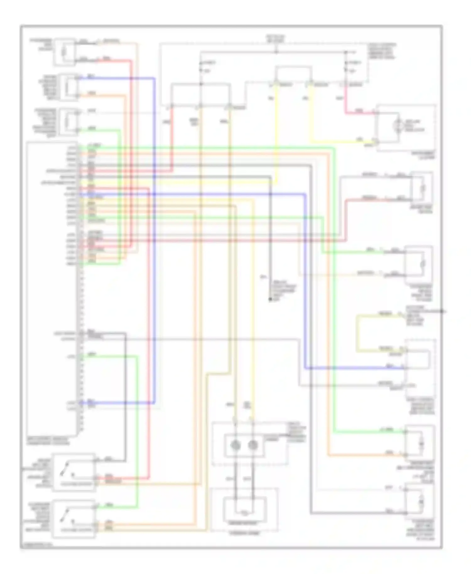 Tiburon Hyundai II (2002-2007): Supplemental restraints circuit