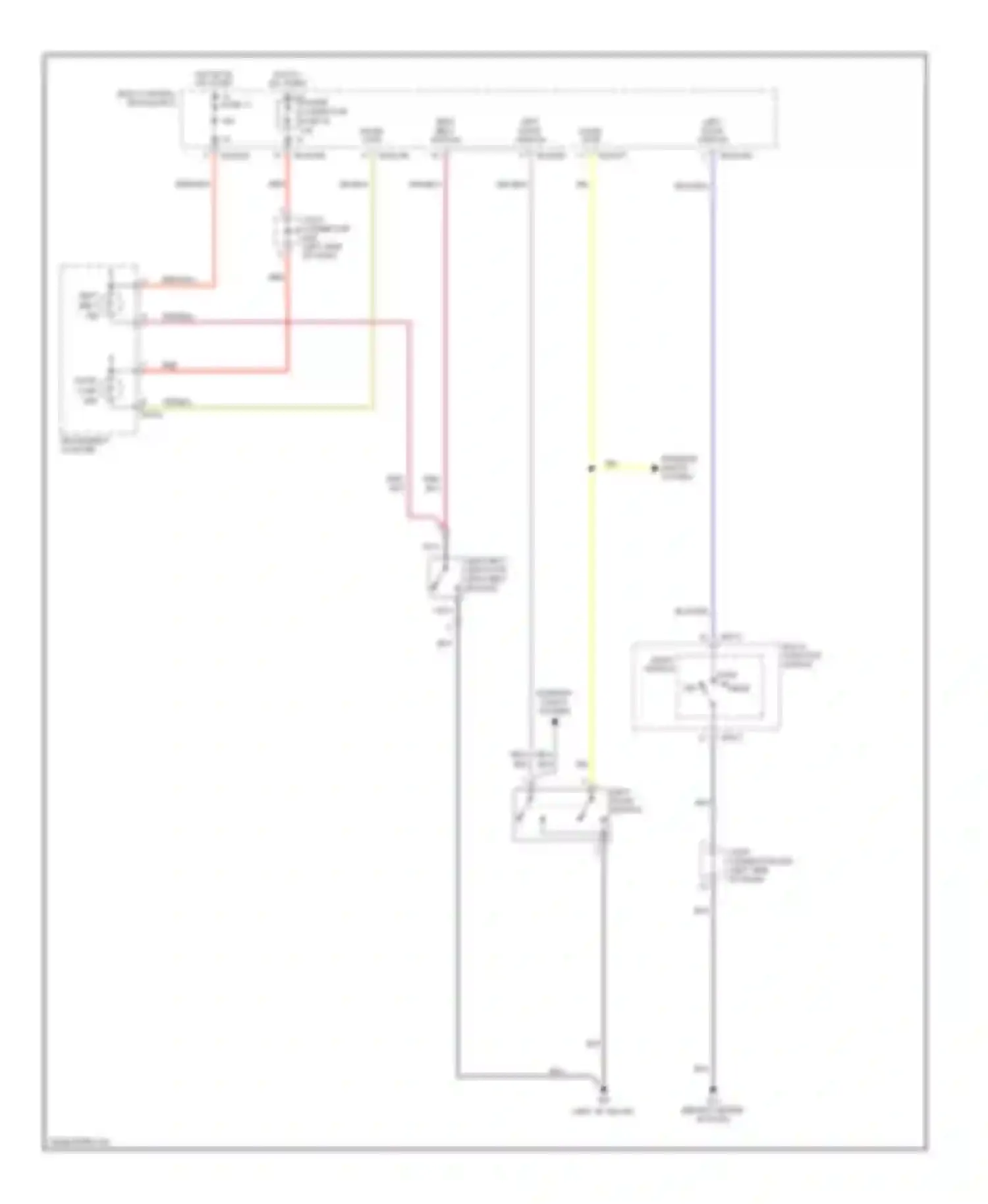 Tiburon Hyundai II (2002-2007): Warning systems circuit