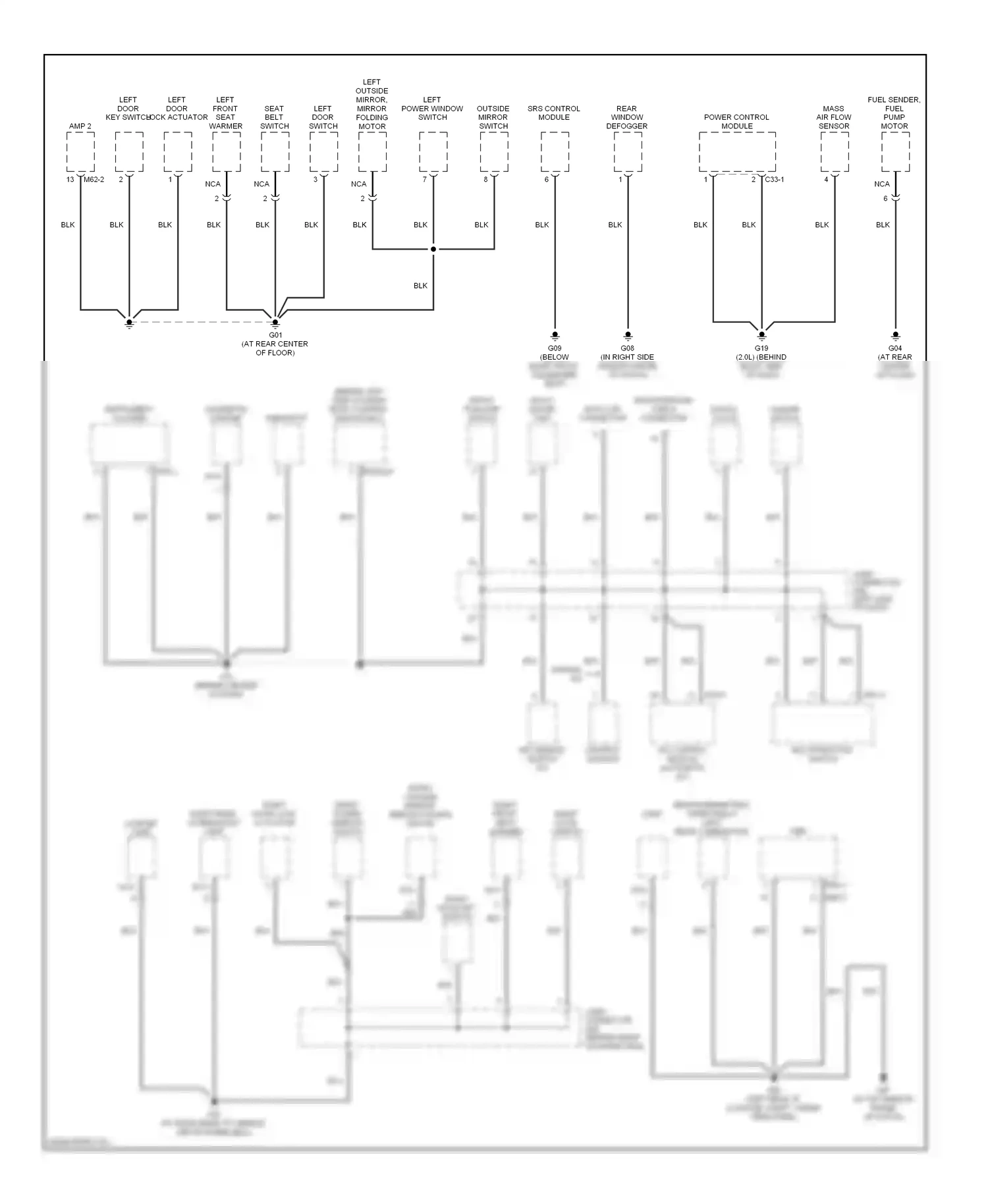 Wiring diagram a/c control module automatic a/c for Hyundai Tiburon II (2002-2007) (1 of 2)