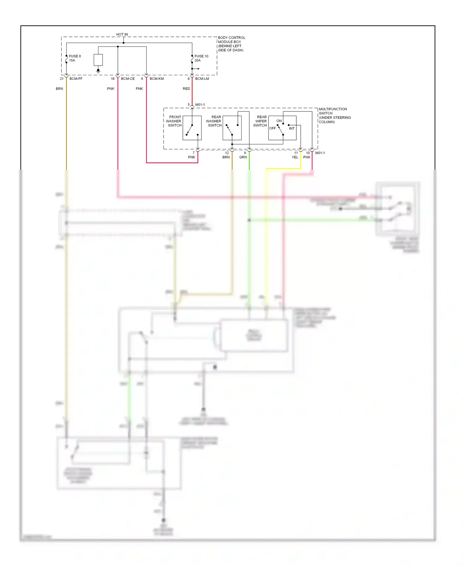 Wiring diagram bcm-ce for Hyundai Tiburon II (2002-2007) (15 of 15)