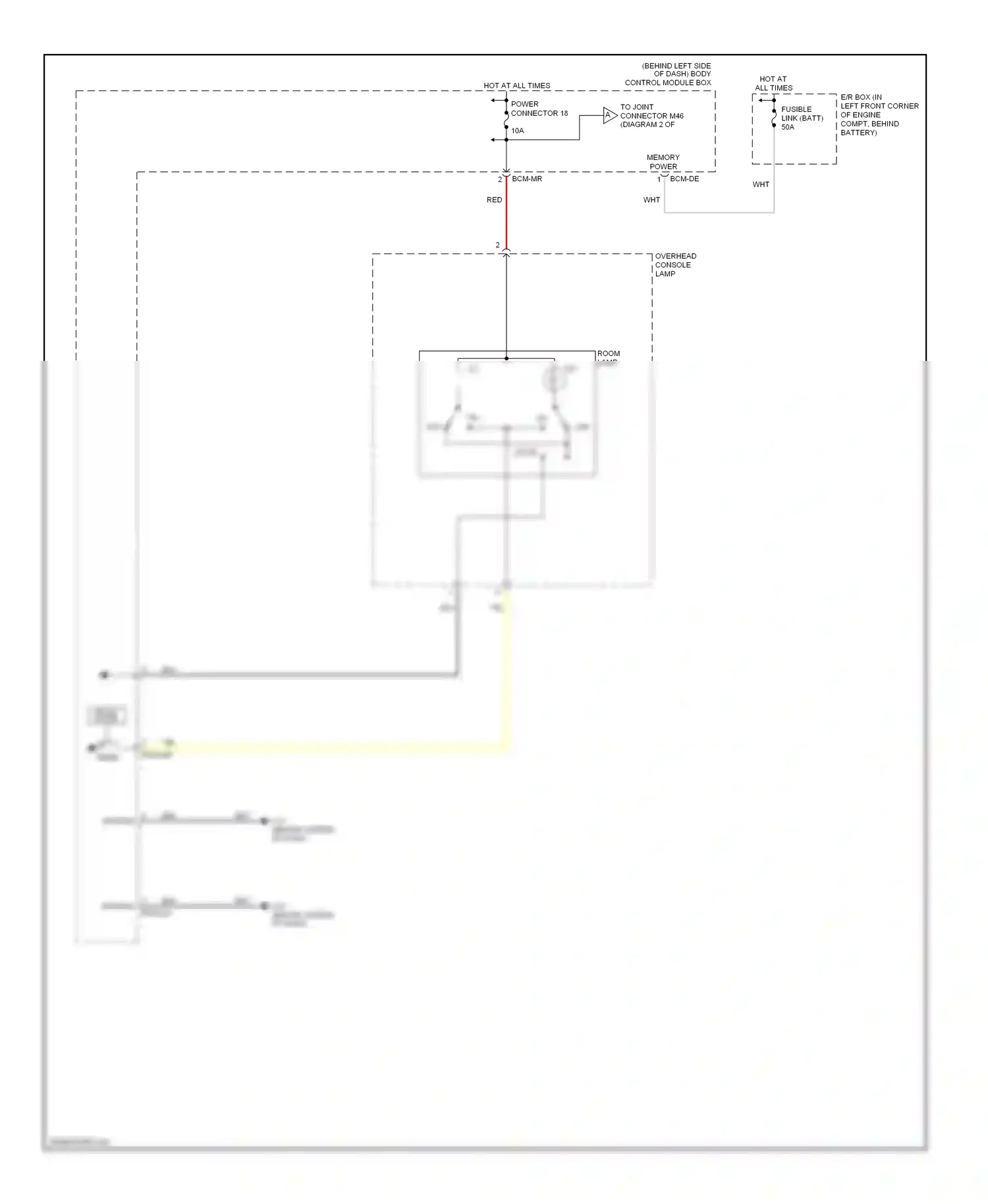 Wiring diagram bcm-de for Hyundai Tiburon II (2002-2007) (1 of 5)