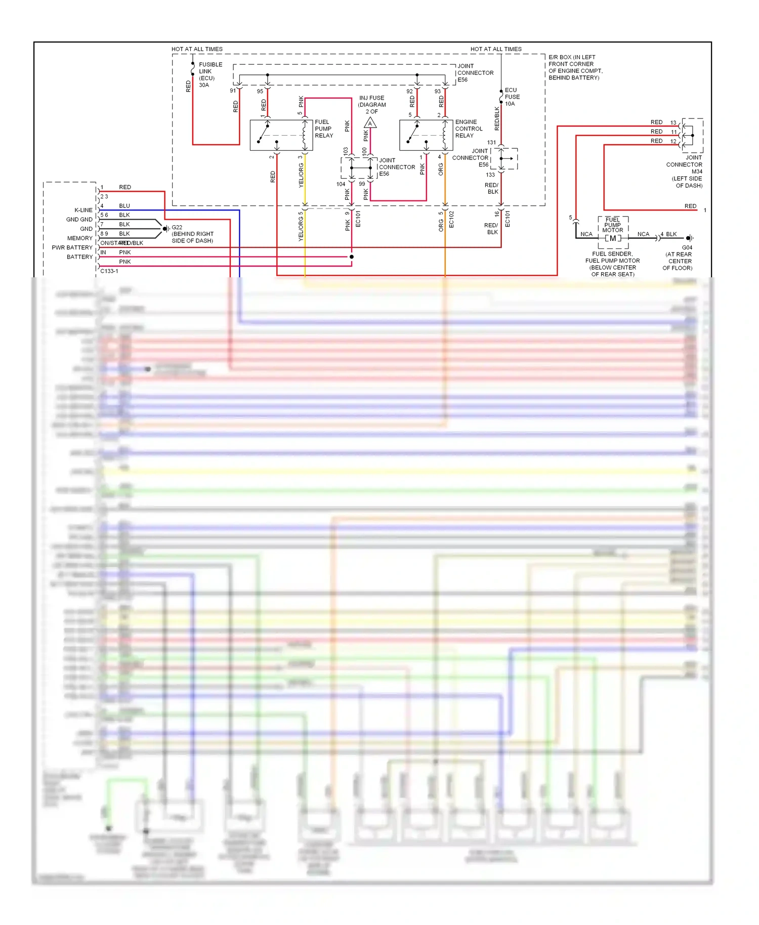 Wiring diagram blu for Hyundai Tiburon II (2002-2007) (17 of 43)