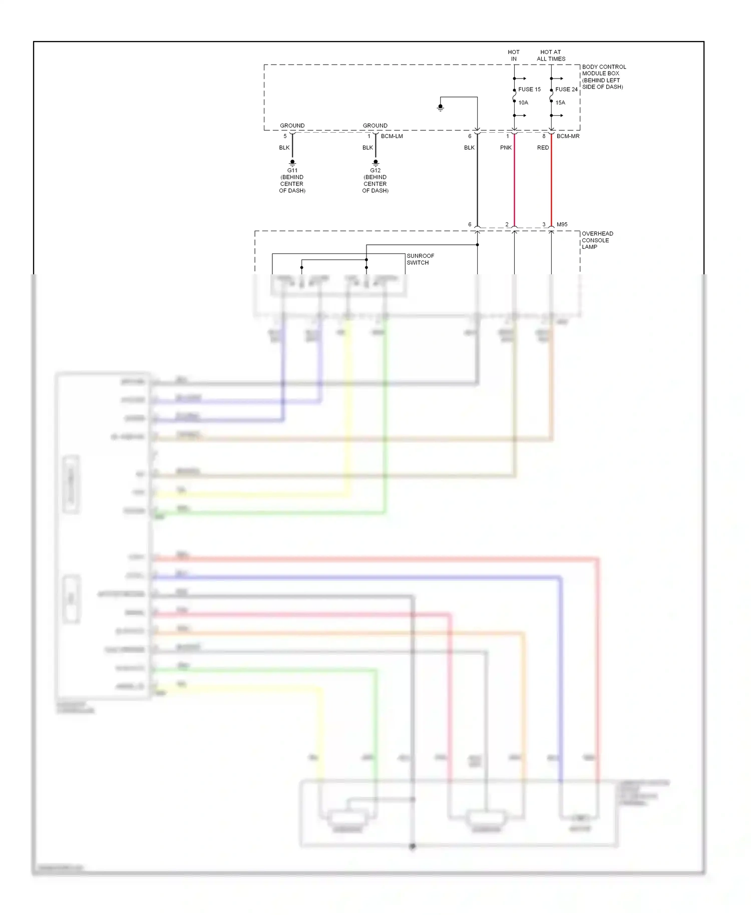 Wiring diagram blu for Hyundai Tiburon II (2002-2007) (35 of 43)