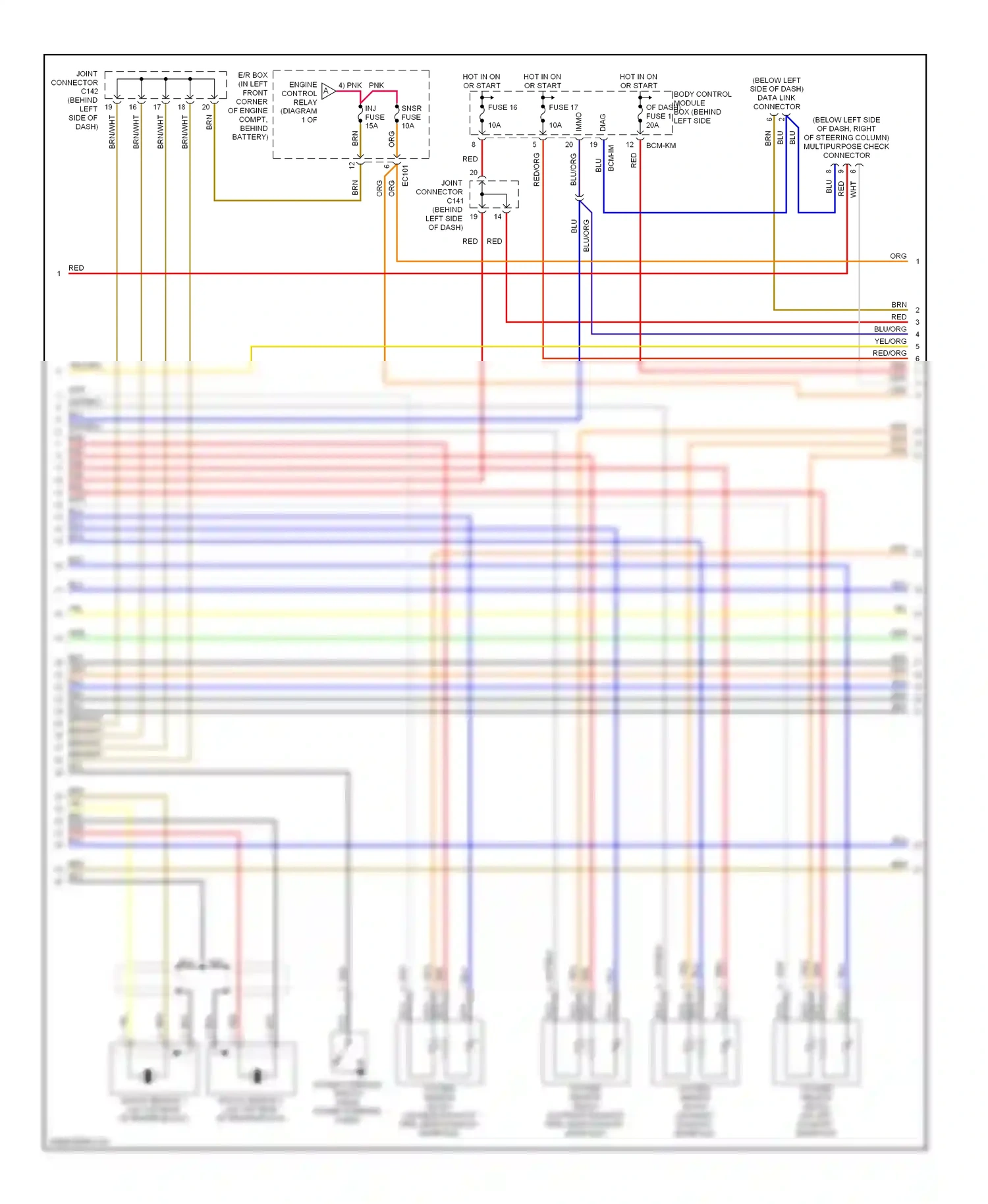 Wiring diagram blu for Hyundai Tiburon II (2002-2007) (18 of 43)