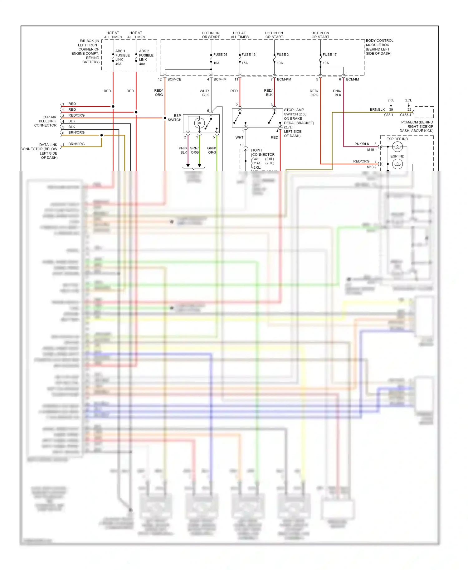Wiring diagram computer data lines system for Hyundai Tiburon II (2002-2007) (1 of 5)
