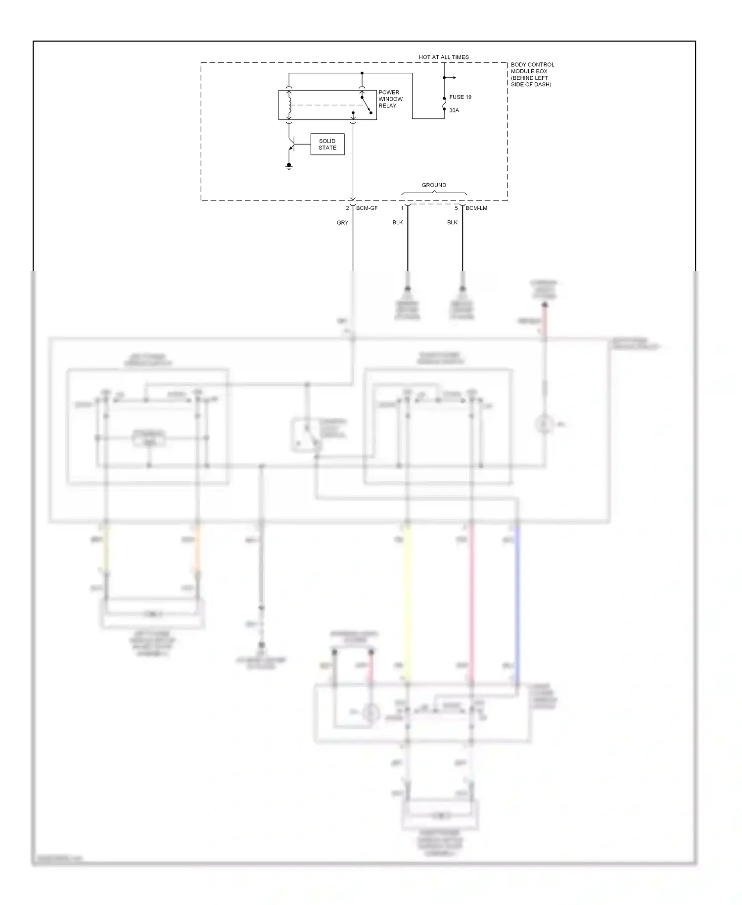 Wiring diagram control unit) for Hyundai Tiburon II (2002-2007) (1 of 1)