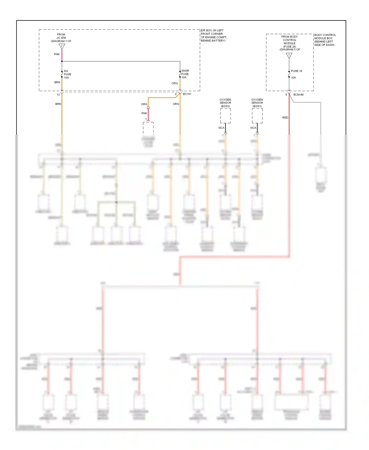 Wiring diagram crankshaft position sensor for Hyundai Tiburon II (2002-2007) (2 of 2)