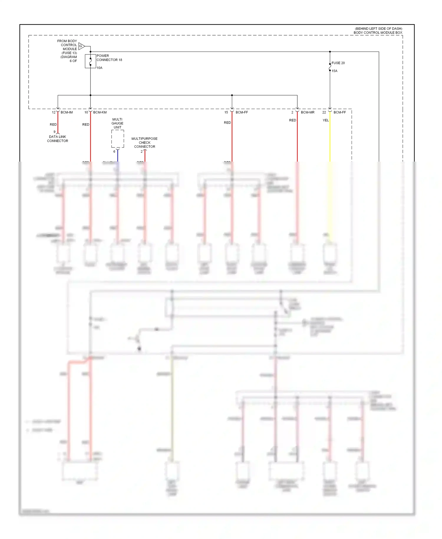Wiring diagram digital clock for Hyundai Tiburon II (2002-2007) (3 of 4)