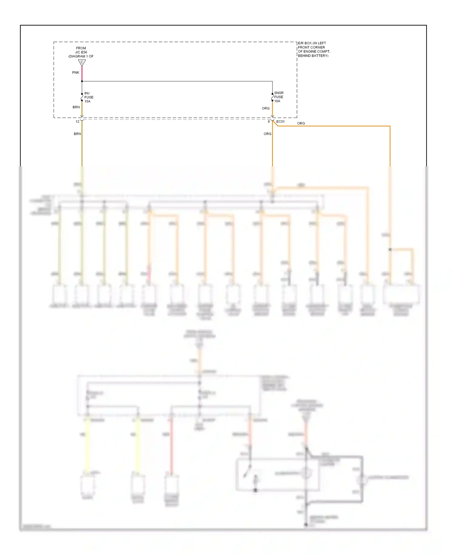 Wiring diagram mass air flow sensor for Hyundai Tiburon II (2002-2007) (2 of 3)