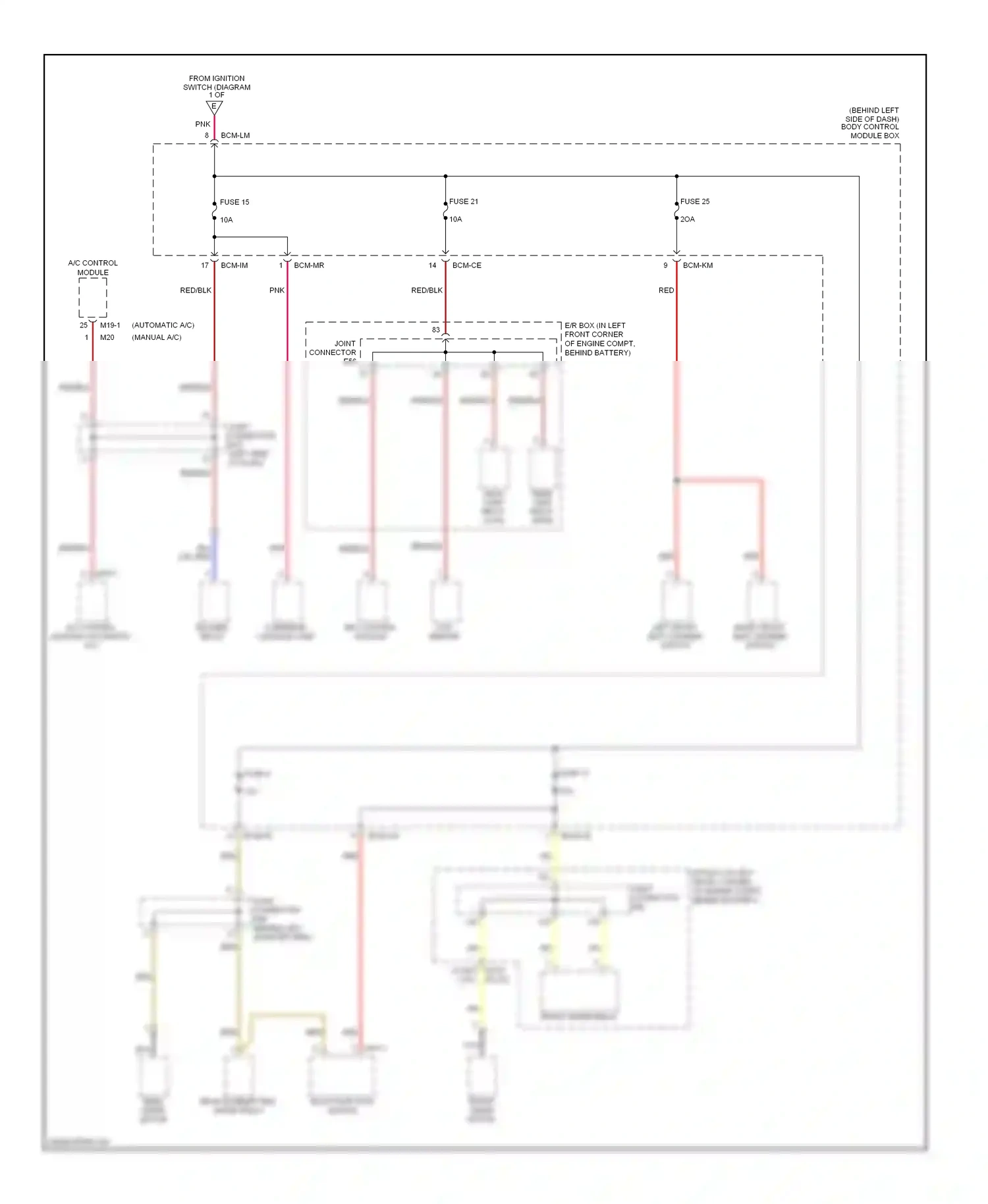 Wiring diagram multi- function switch for Hyundai Tiburon II (2002-2007) (2 of 4)