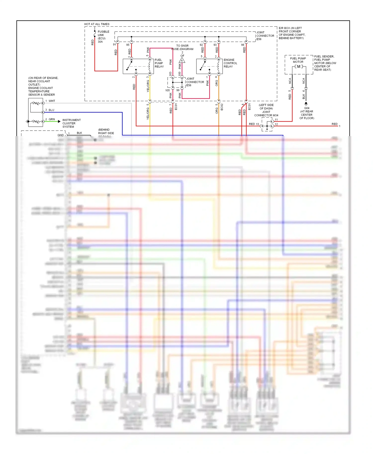 Wiring diagram sensor sig ocv for Hyundai Tiburon II (2002-2007) (1 of 1)
