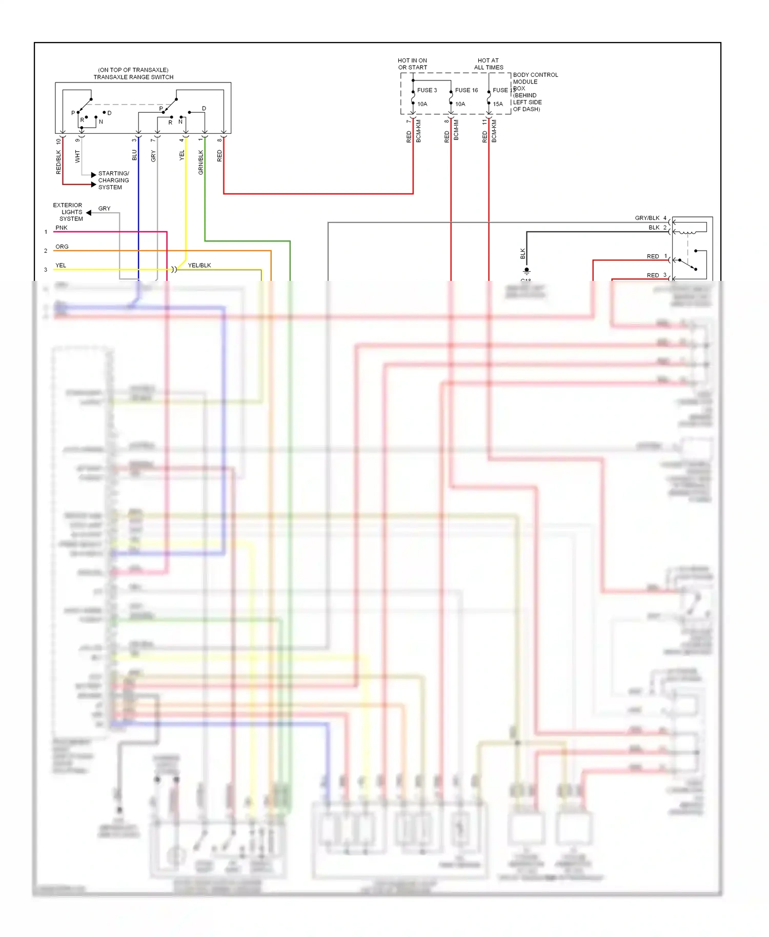 Wiring diagram starting/ charging system for Hyundai Tiburon II (2002-2007) (5 of 5)